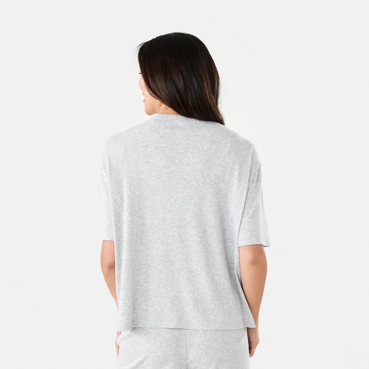3 Rib Comfort T-shirt SILVER MARLE, 3 of 7