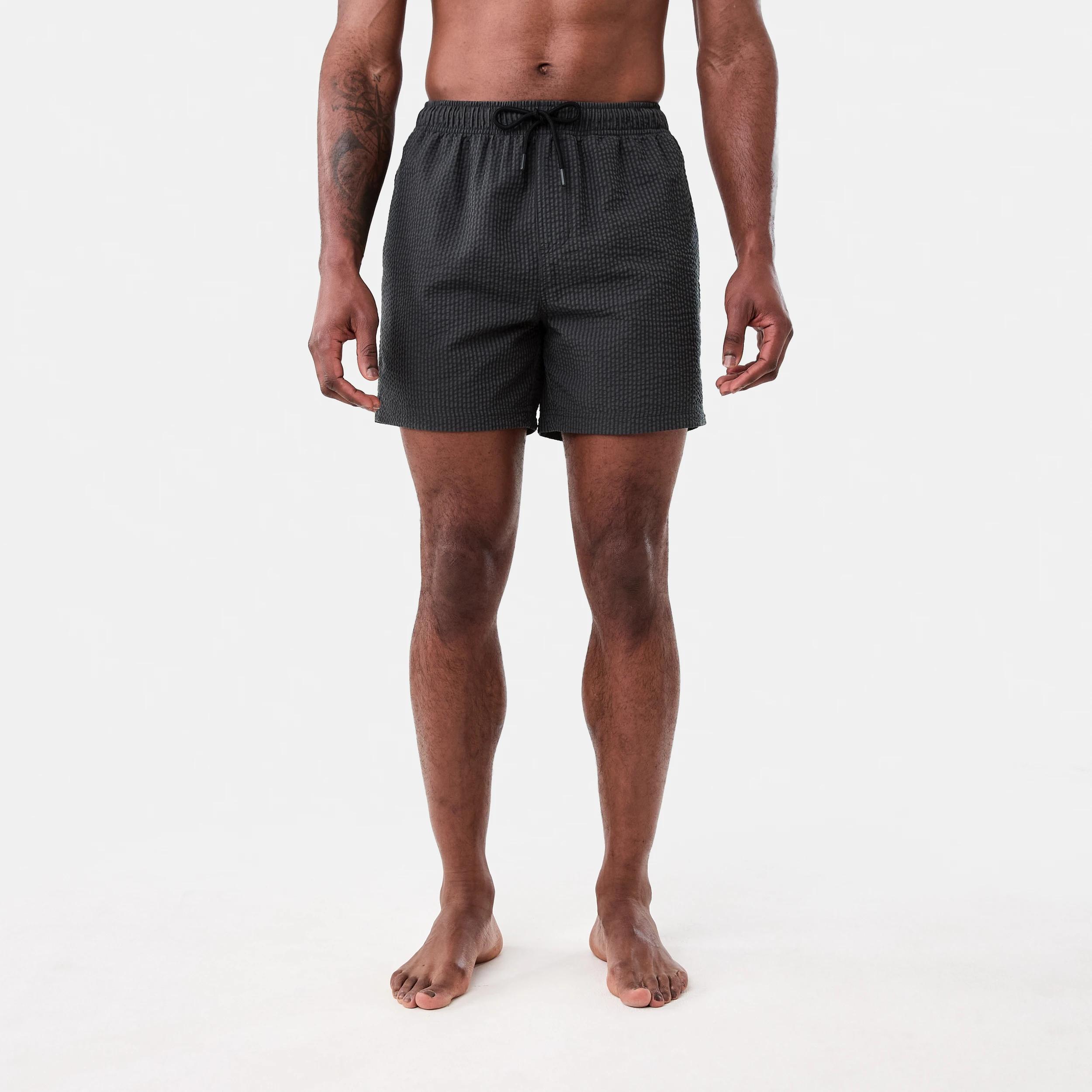 6 Seersucker Boardshorts Blk Strp, 6 of 6