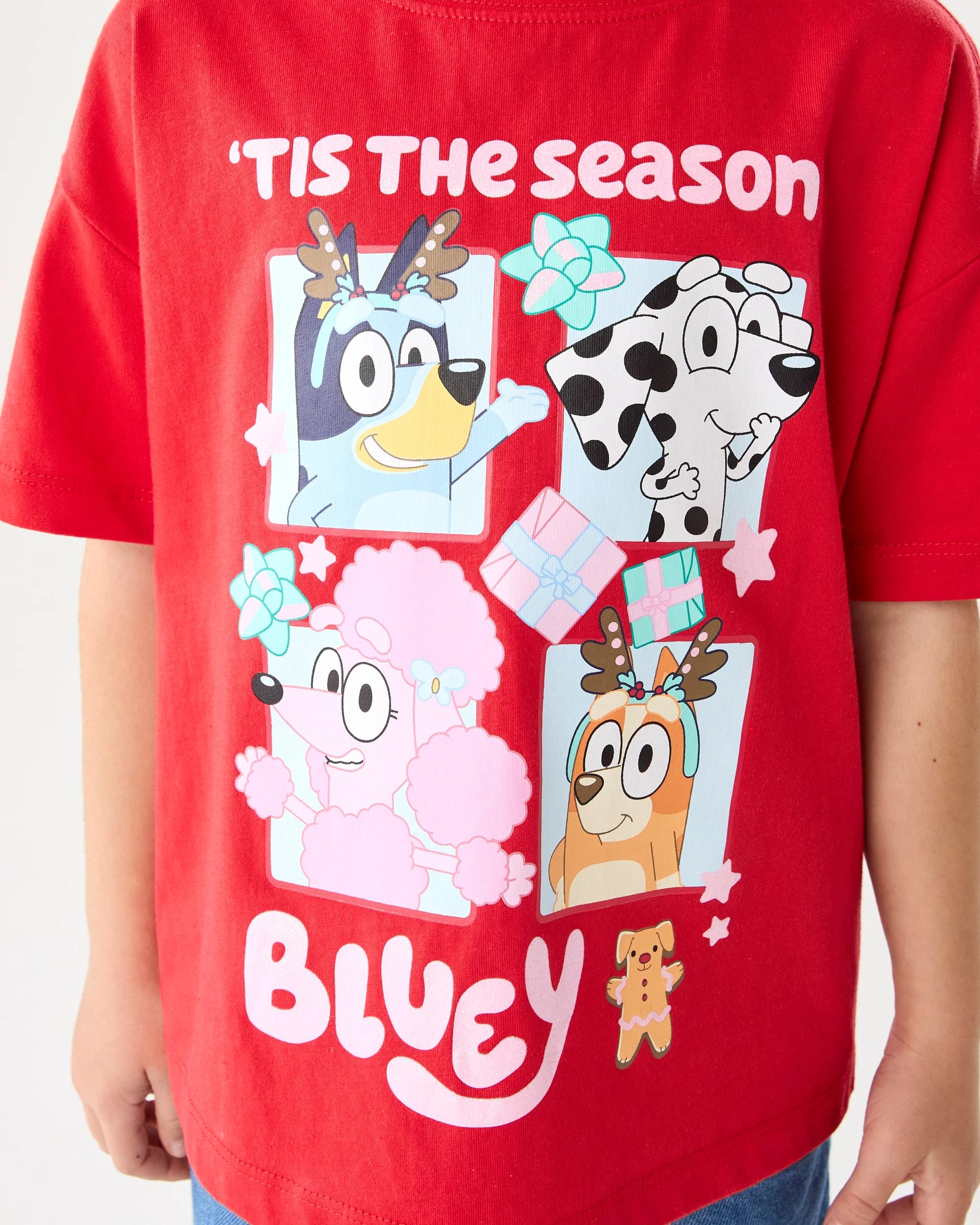 Bluey License Christmas Short Sleeve T-shirt - Kmart