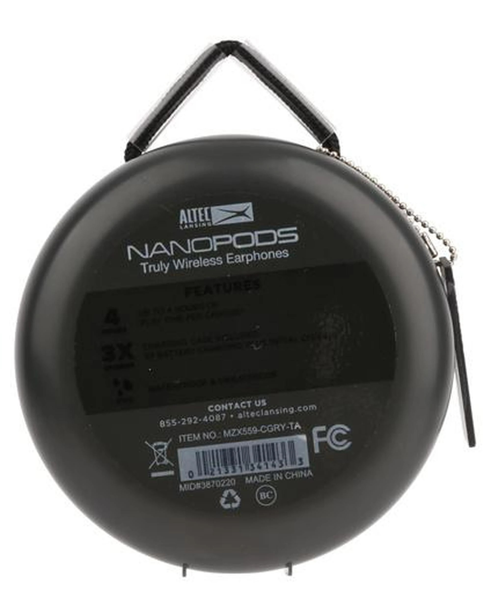 3 Altec Lansing True Wireless Nanopods 2.0 w Charging Case Charcoal Grey, 3 of 3