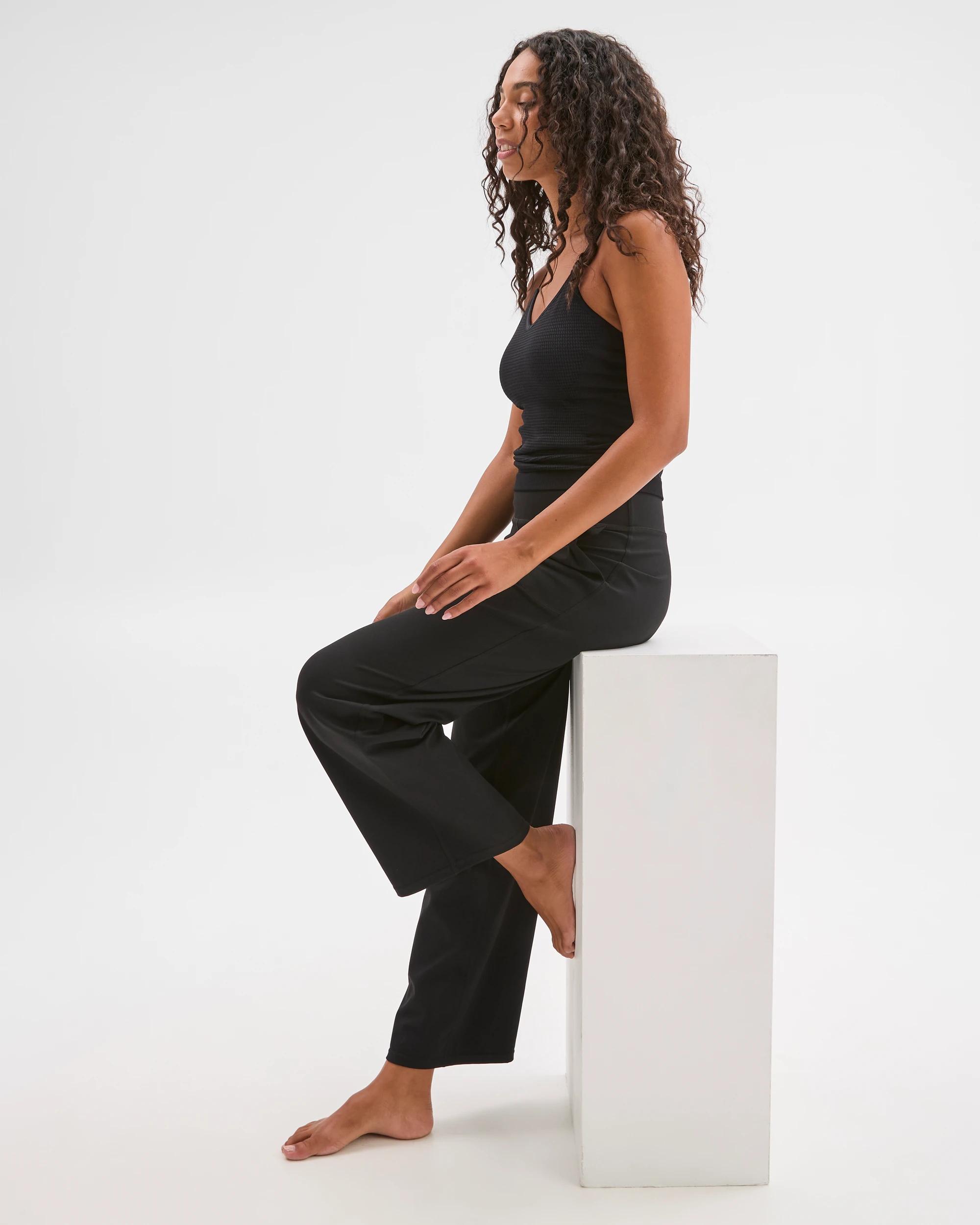 6 Target Active Studio Soft Wide Leg Pants BLACK, 6 of 6