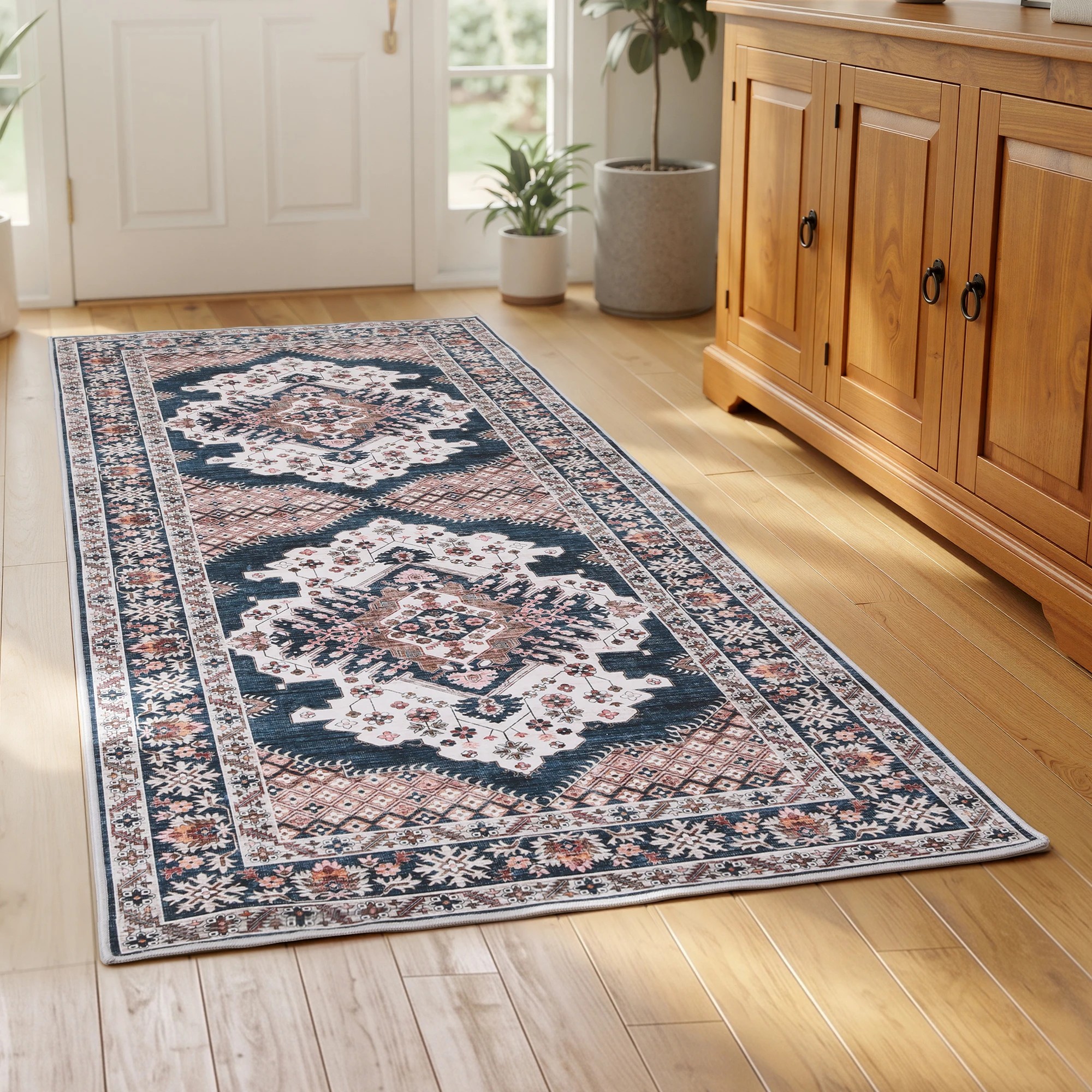 10 Artiss 80 x 180 cm Hallway Runner Rugs for Living Room 0.5cm Boho Decor - Blue, 10 of 10