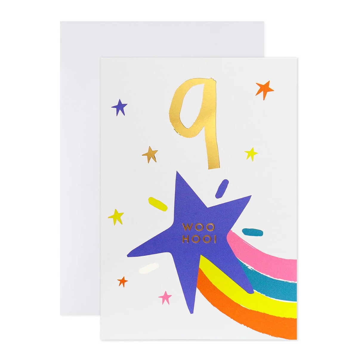 1 Connections from Hallmark 9th Birthday Card - Stars and Rainbow, 1 of 3