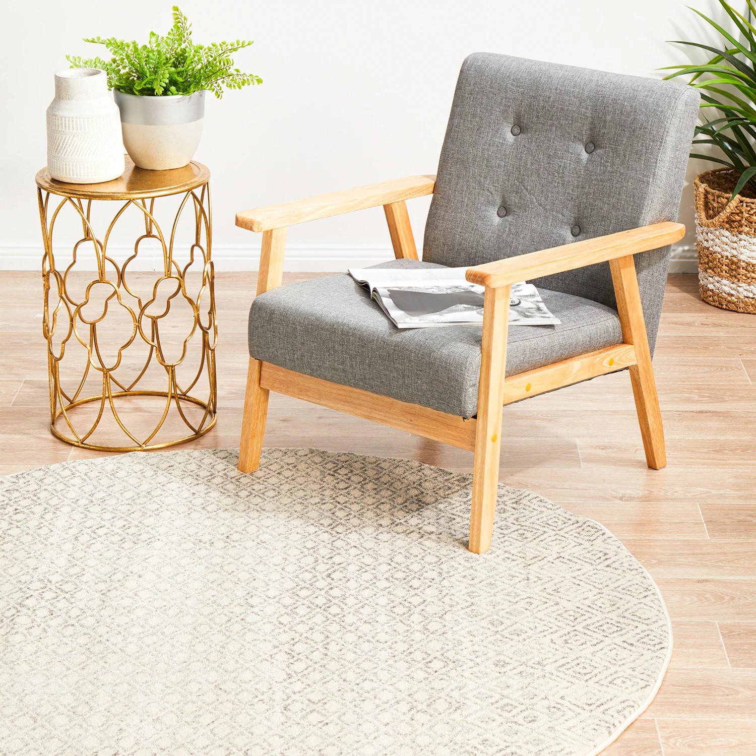 2 Common Ground Rugs Encore 265 240x240cm Round - Large Pet Friendly Rug - Grey, 2 of 9