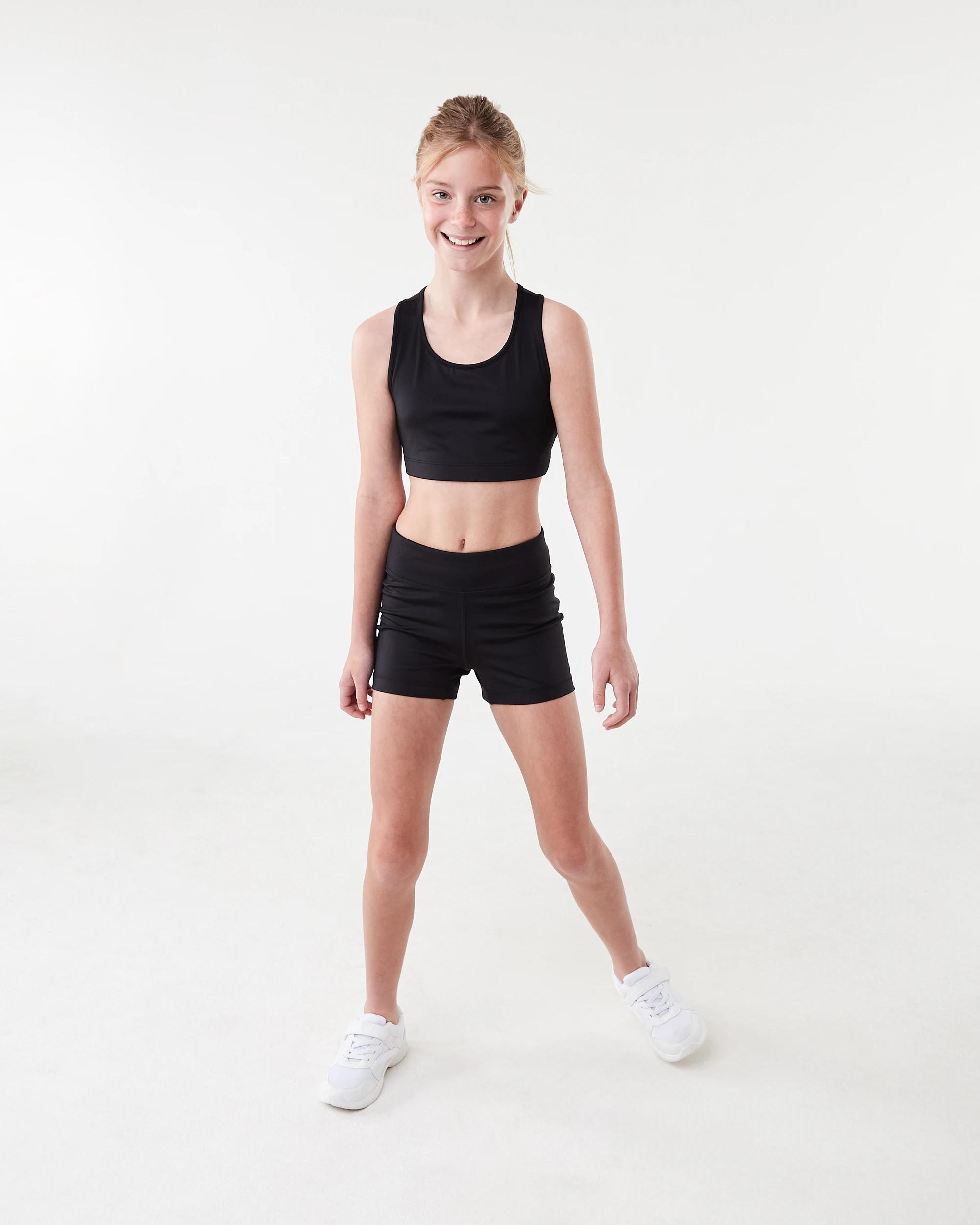 5 Active Kids Crop Top BLACK, 5 of 6