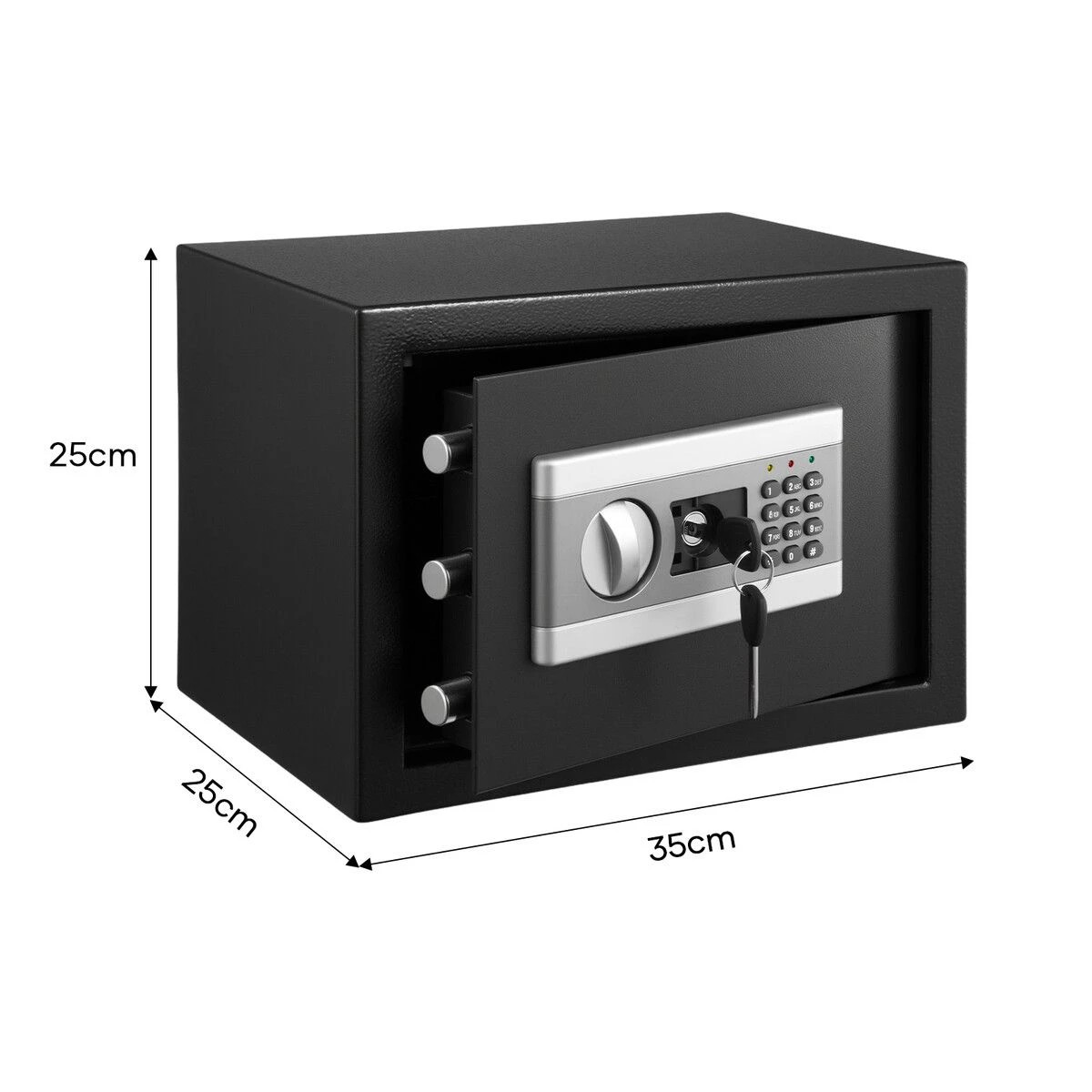 6 AUSWAY 17L Digital Safe Lock Box with Electronic Keypad Emergency Keys for Home Office Hotel Money Jewelry, 6 of 7