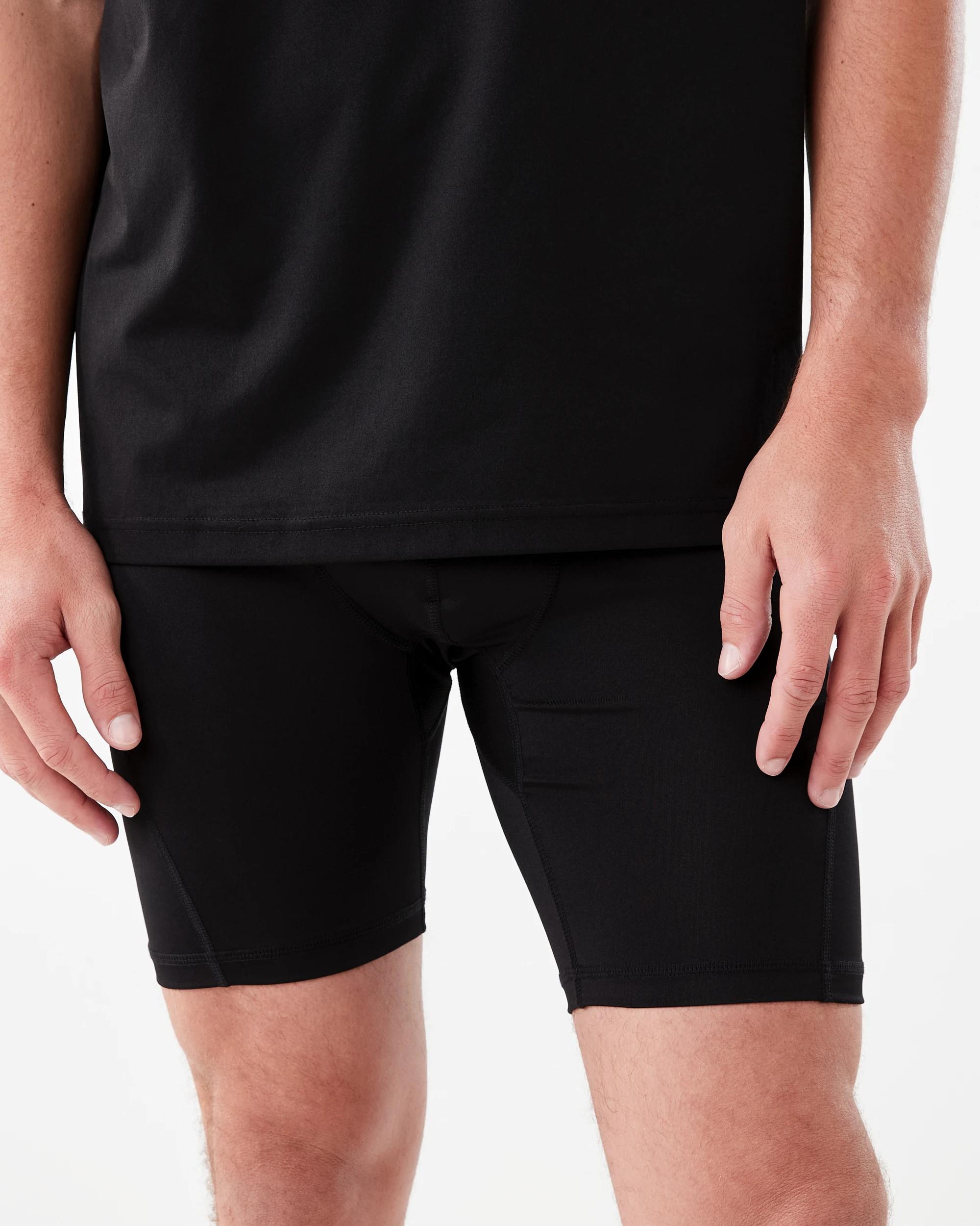 1 Active Mens Training Shorts Black, 1 of 6