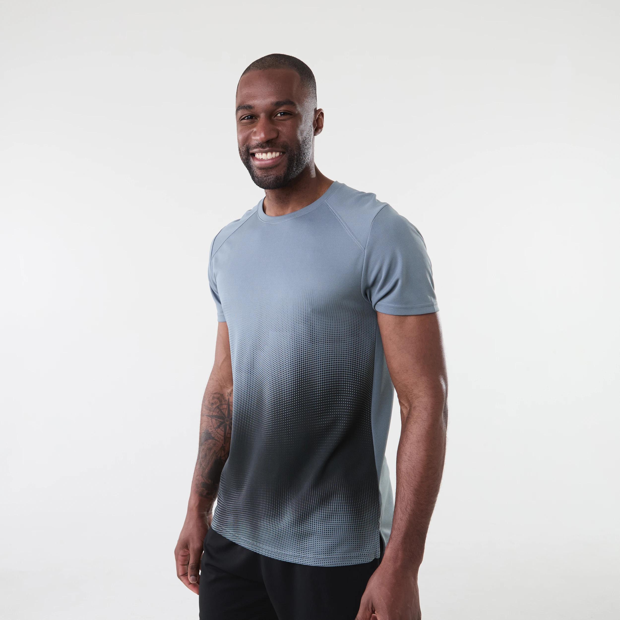 2 Active Mens Printed T-shirt HIGHGROUND BLUE, 2 of 6