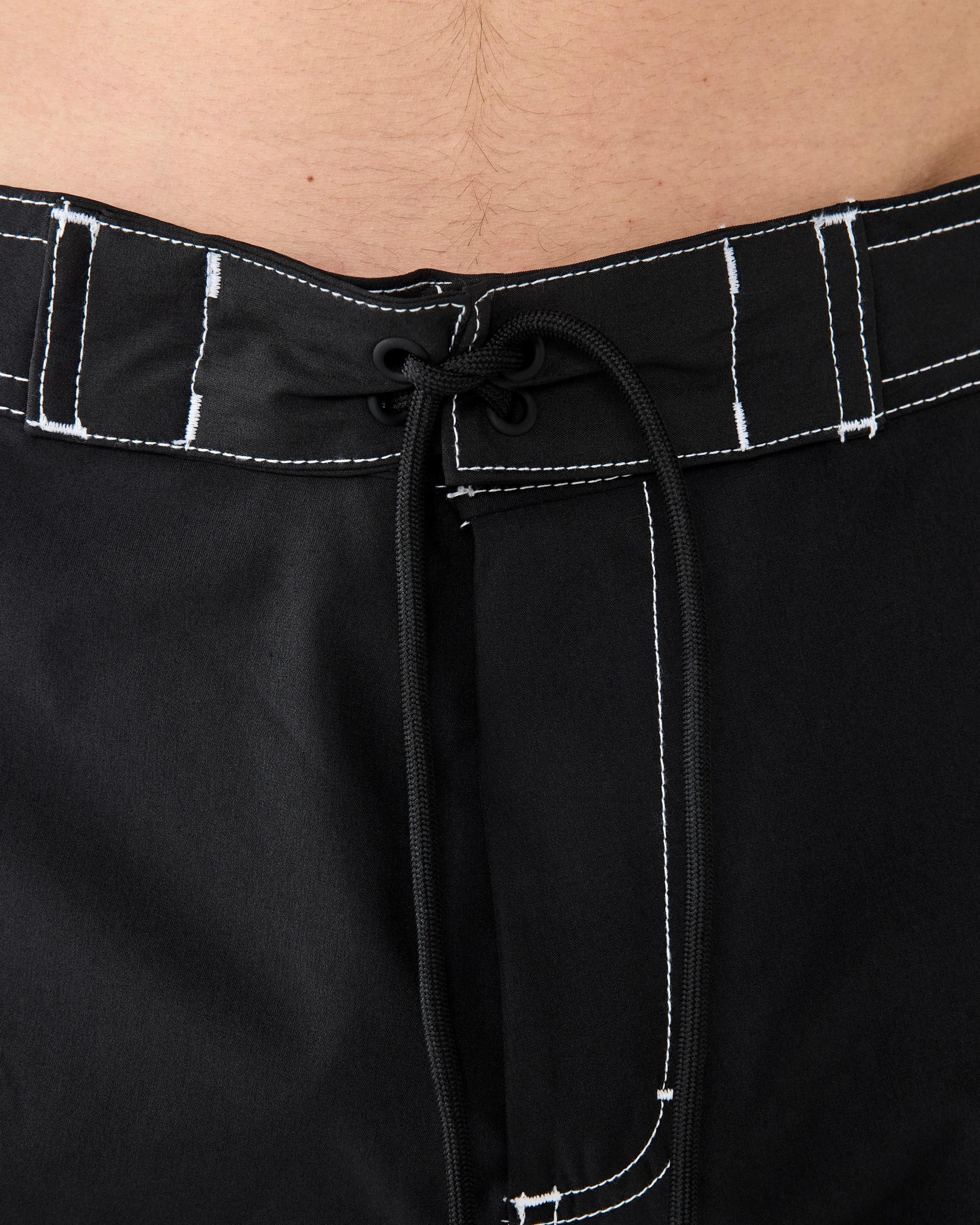 4 Spliced Stretch Swim Boardshorts Black, 4 of 9