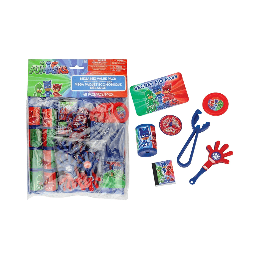 1 Amscan PJ Masks Mega Value Favour Pack 48 Pcs, 1 of 1