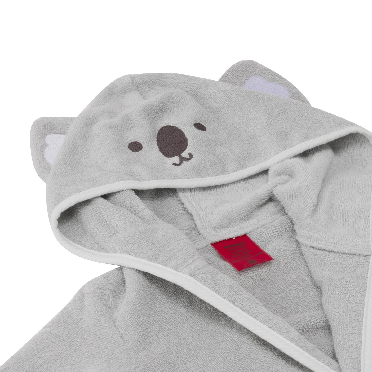 2 Cotton Hooded Bath Robe - Koala, 2 of 5