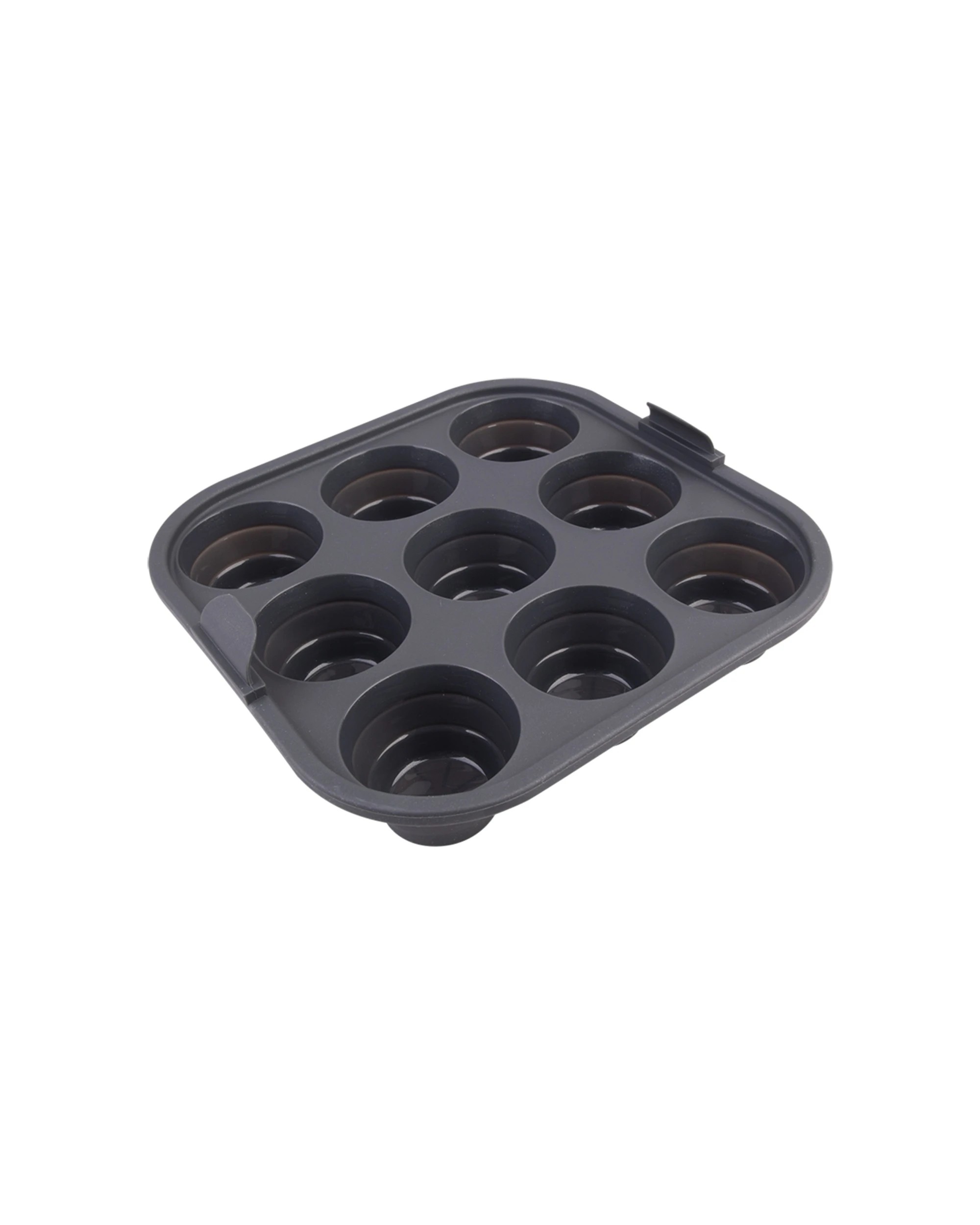 6 Daily Bake Silicone 9-cup Collapsible Mini Muffin Pan 22cm Steel Reinforced - Black, 6 of 6