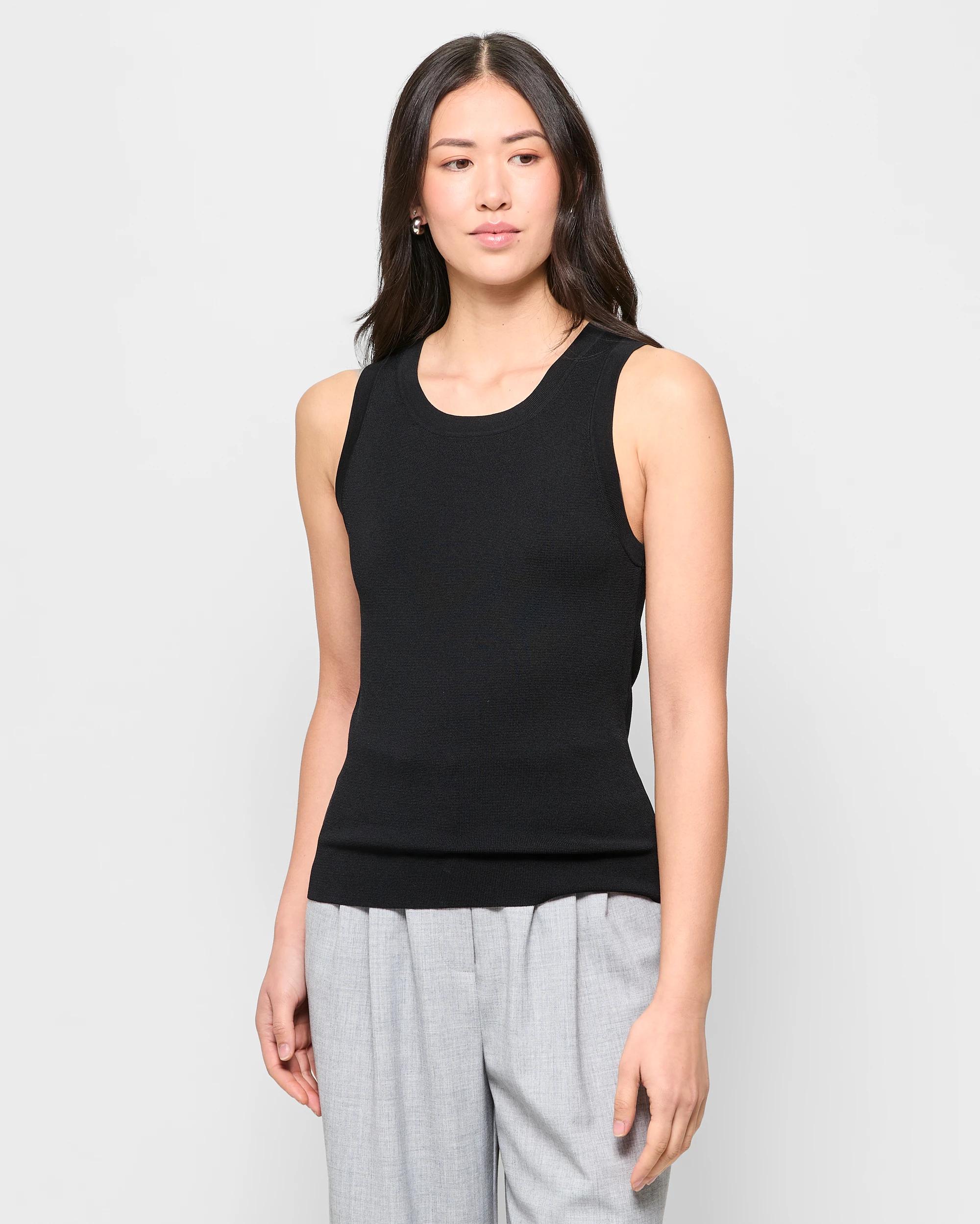 1 Ultimate Milano Sleeveless Tank Top - Preview BLACK, 1 of 5