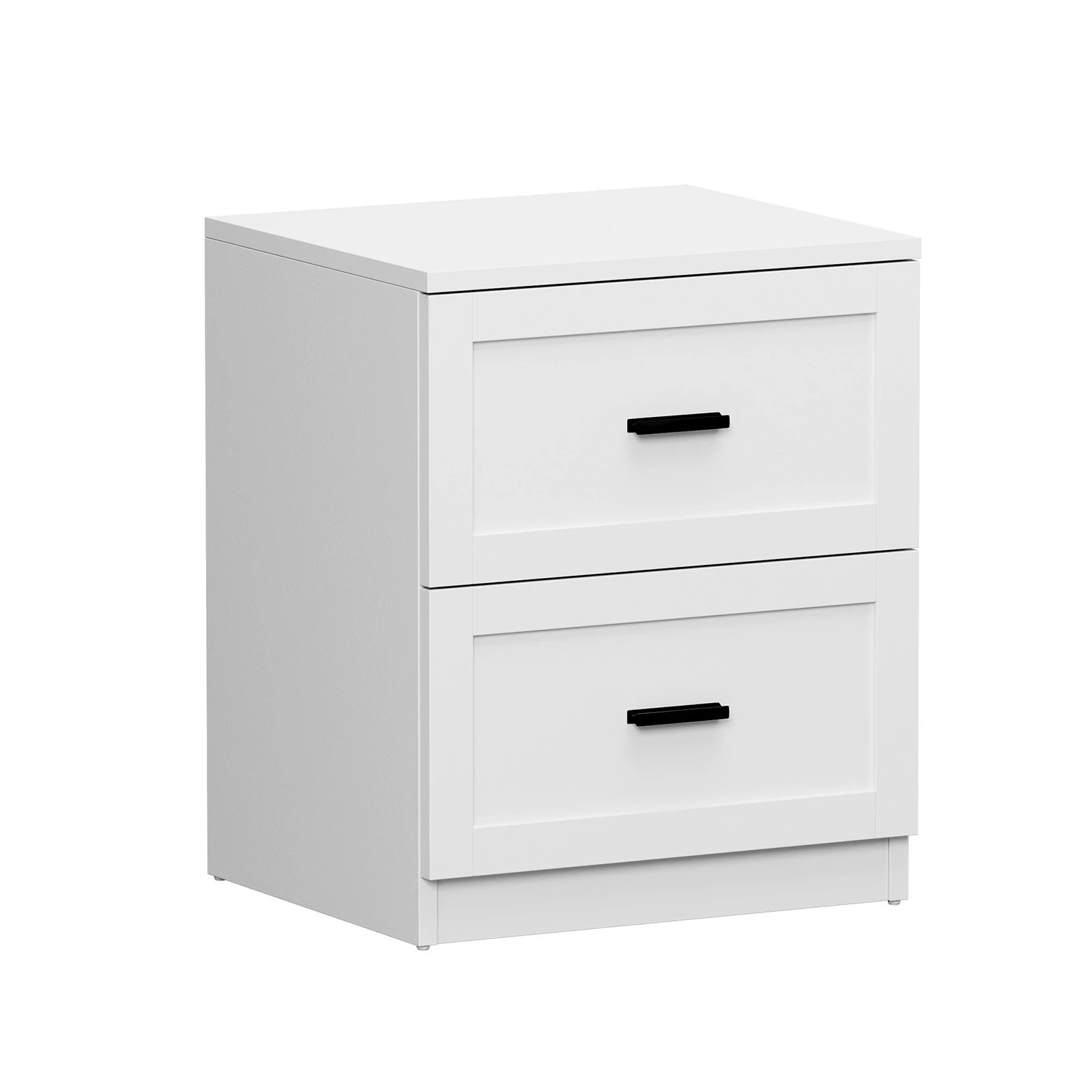 6 Oikiture Bedside Table 2 Drawers Nightstand Cabinet End Table - White, 6 of 8