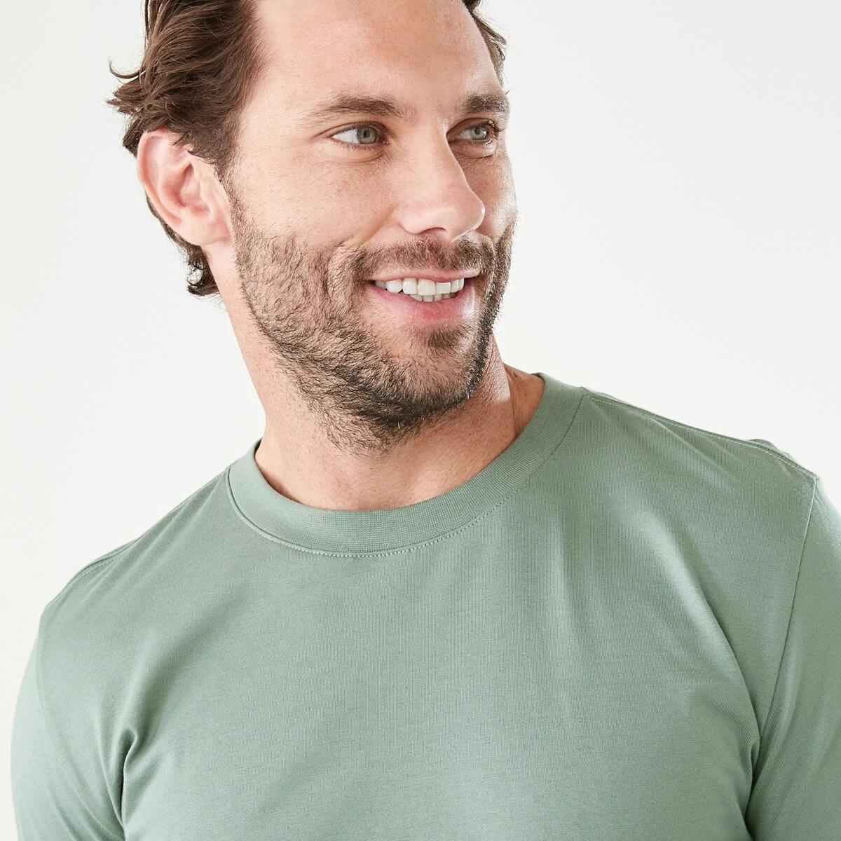 4 Long Sleeve Longline T-shirt Chin Green, 4 of 5