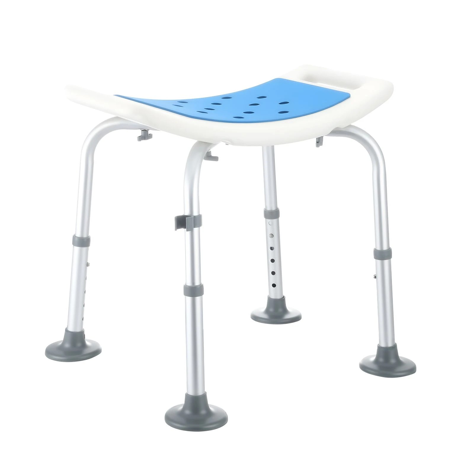 1 Ausway Adjustable Shower Chair Bathroom Stool Bath Seat Medical Mobility Aid for Elderly Disabled 150kg, 1 of 6