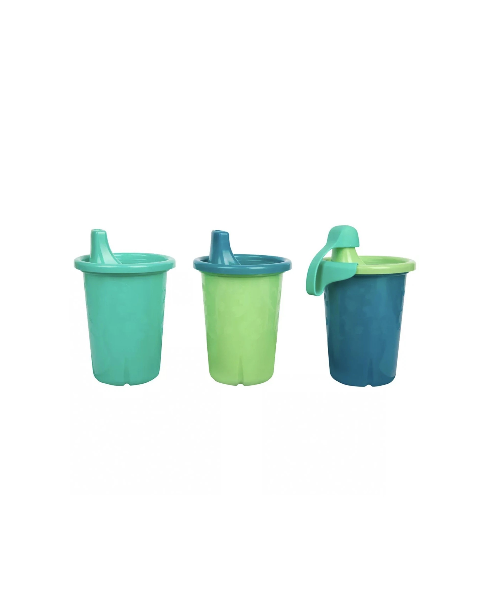 2 Green Grown 2x 3pc Spill Proof Drinking Sippy Cups Nursery Kids 296ml - Multi, 2 of 7
