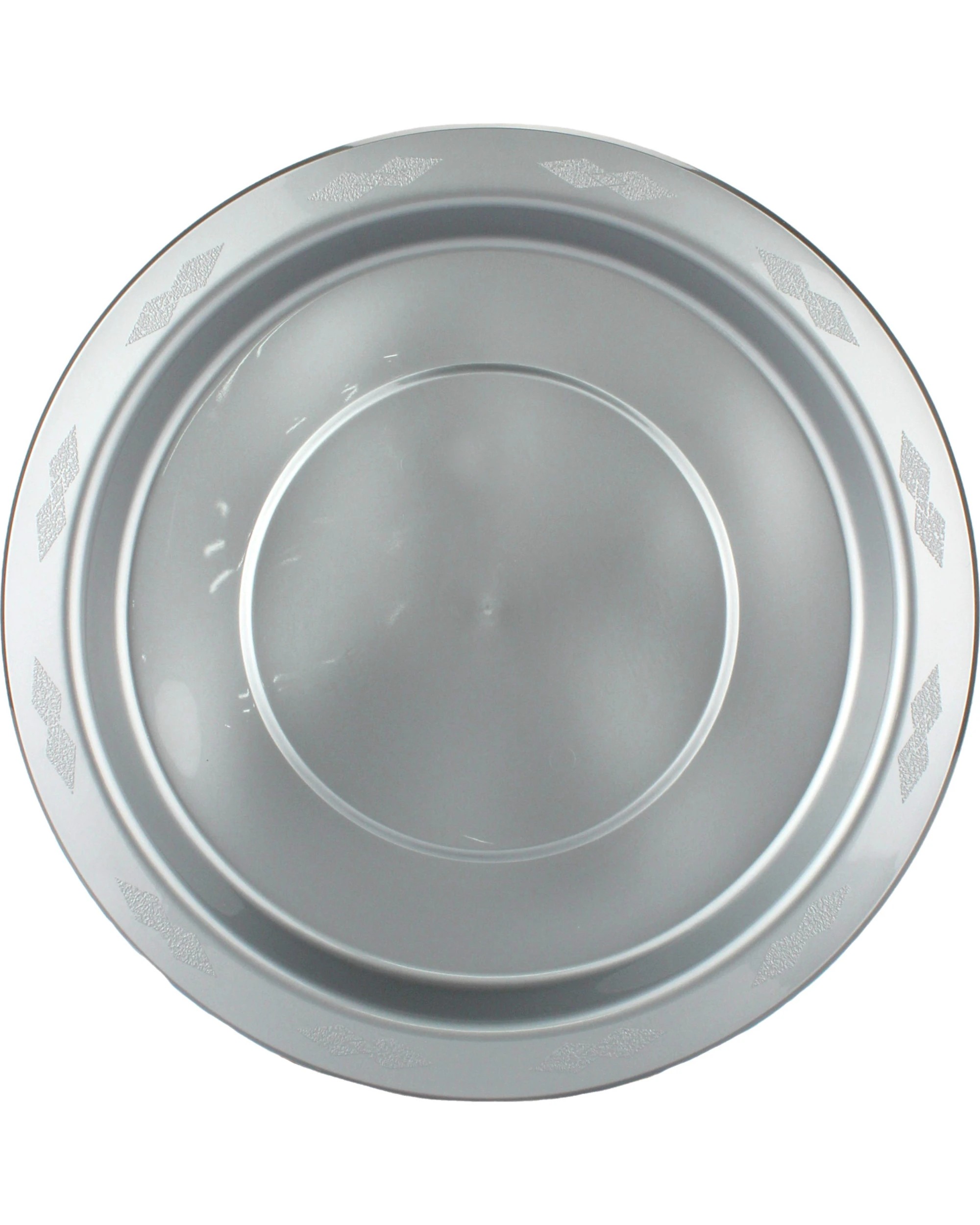 1 Alpen 23cm Reusable Plates Pack of 20 - Silver - Silver, 1 of 3