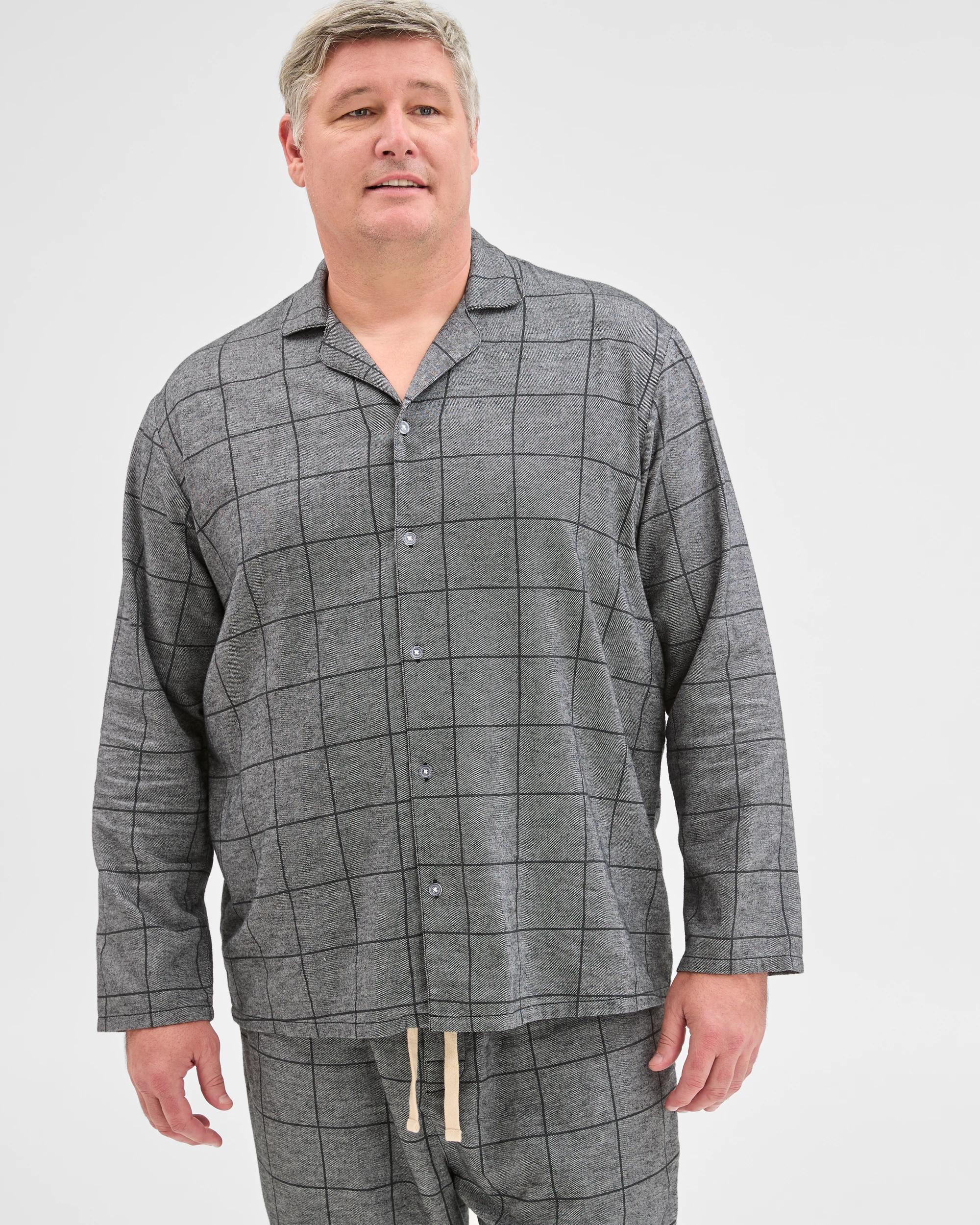 4 Target Man Plus Size Flannelette Pyjama Set CHARCOAL, 4 of 7