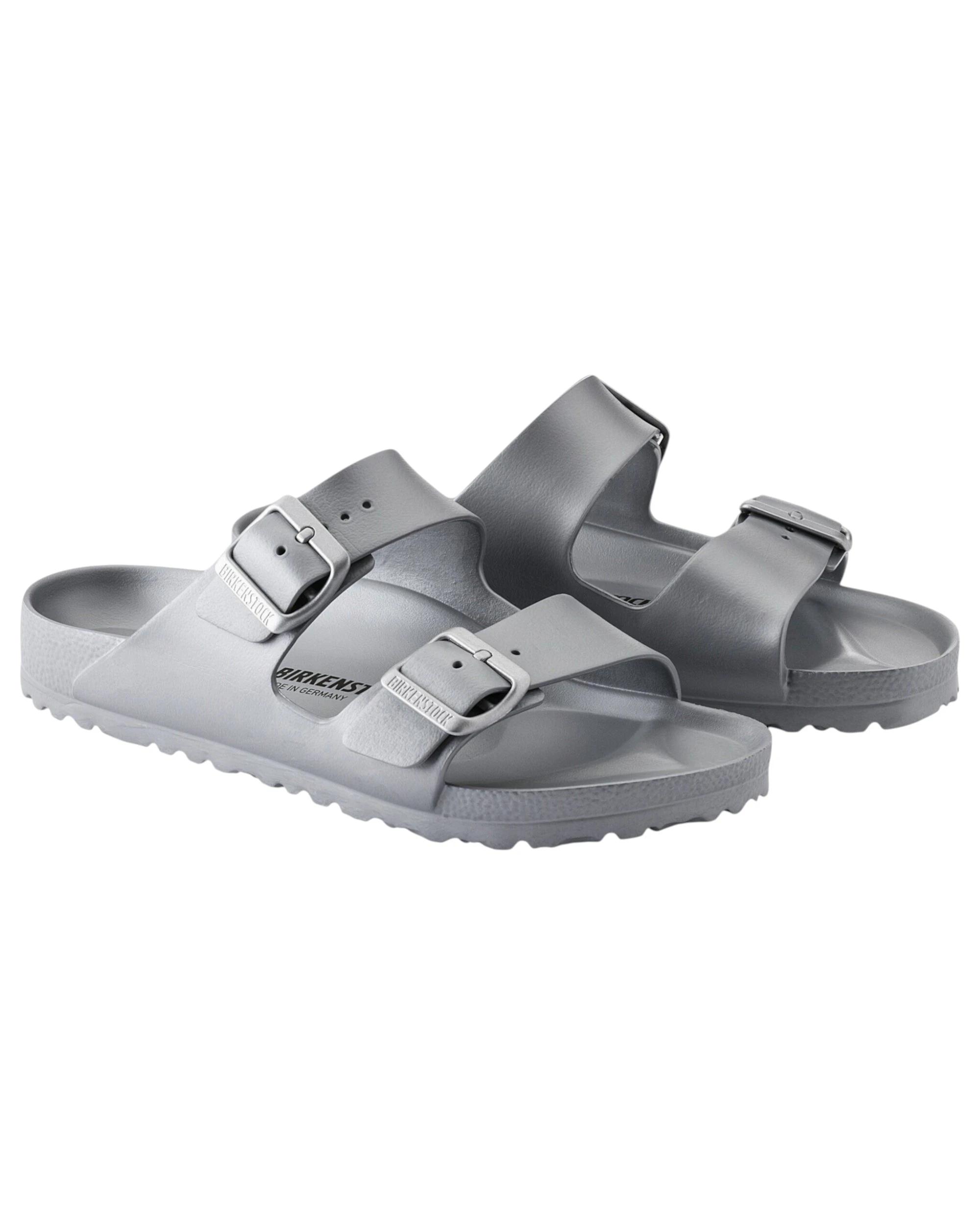 3 Birkenstock Mens Arizona EVA Regular Slip On Sandals METALLIC SILVER, 3 of 6