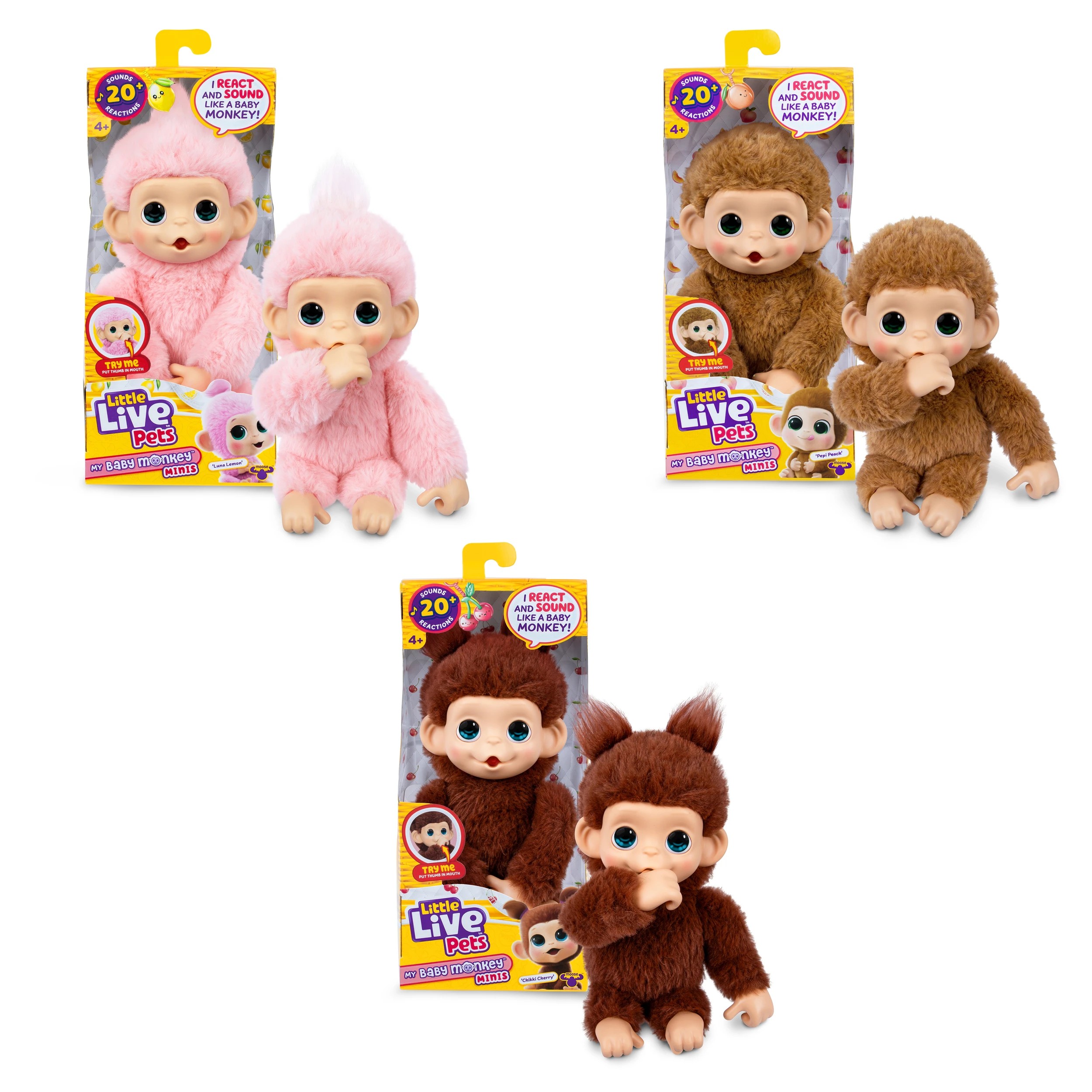 1 Little Live Pets My Baby Monkey Minis - Assorted, 1 of 10