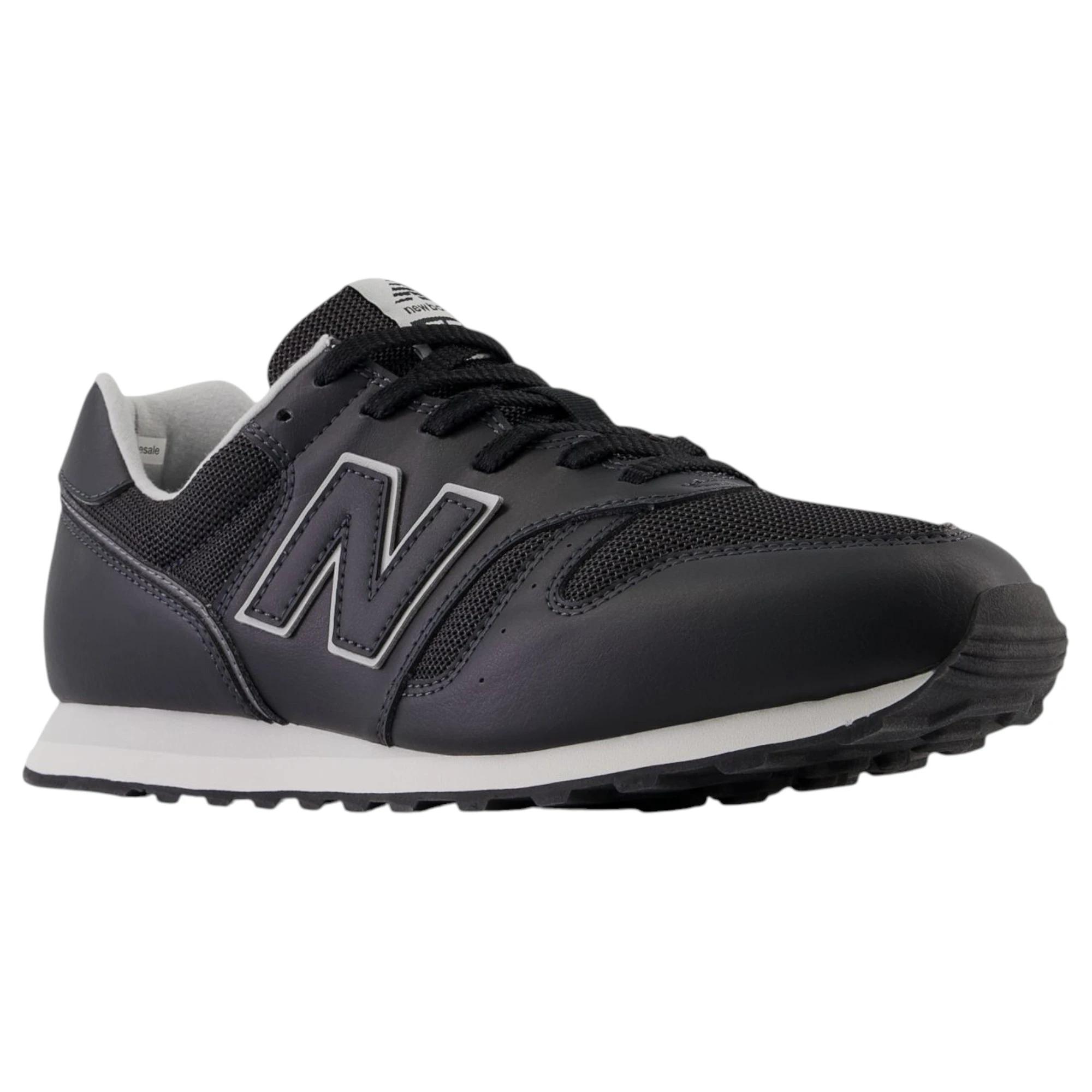 4 New Balance Men 373 Black/ White Athletic Shoes BLACK/WHITE, 4 of 5