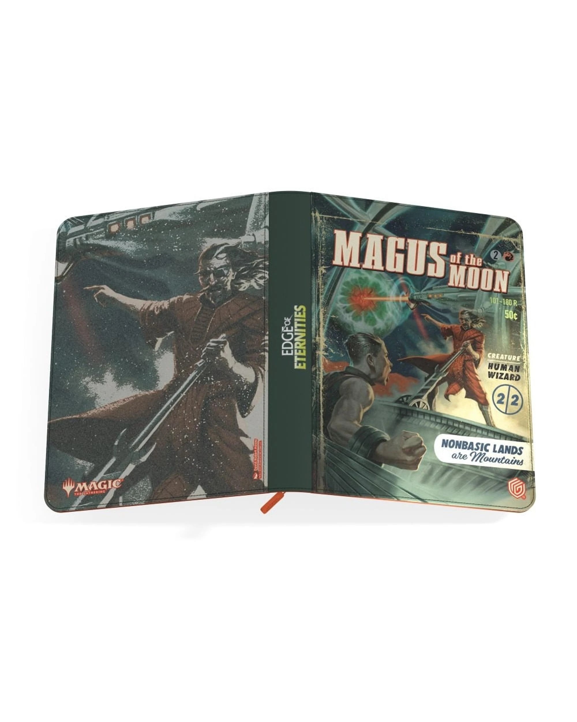 3 Ultimate Guard Magic the Gathering Edge of Eternities XenoSkin Zipfolio 360 Magus of the Moon Portfolio - Orange, 3 of 5