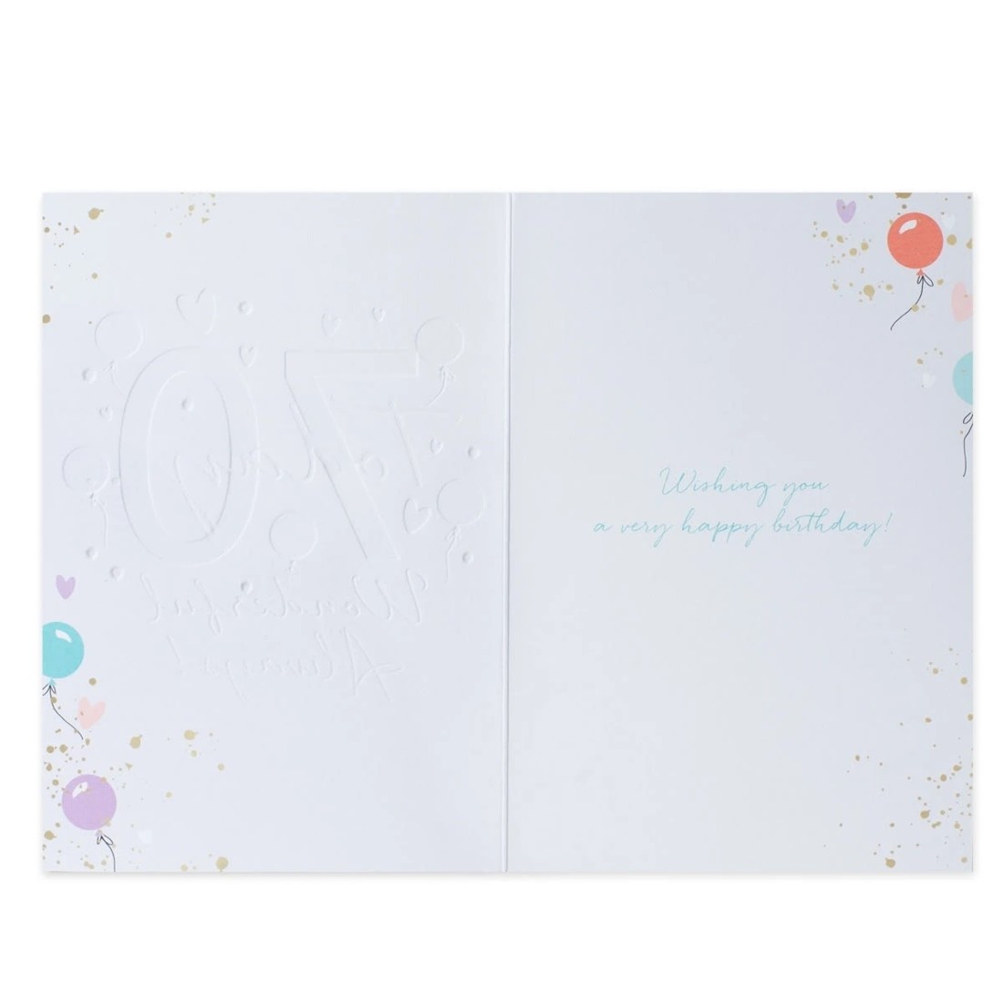 2 Connections from Hallmark 70th Birthday Card - Purple and Gold, 2 of 3