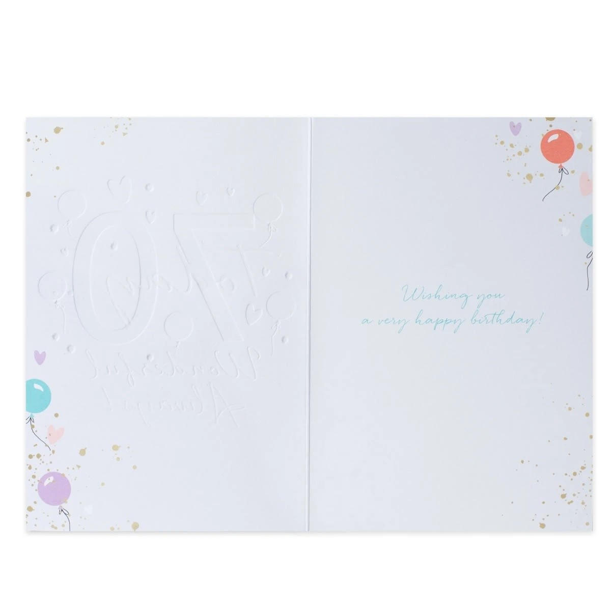 2 Connections from Hallmark 70th Birthday Card - Purple and Gold, 2 of 3