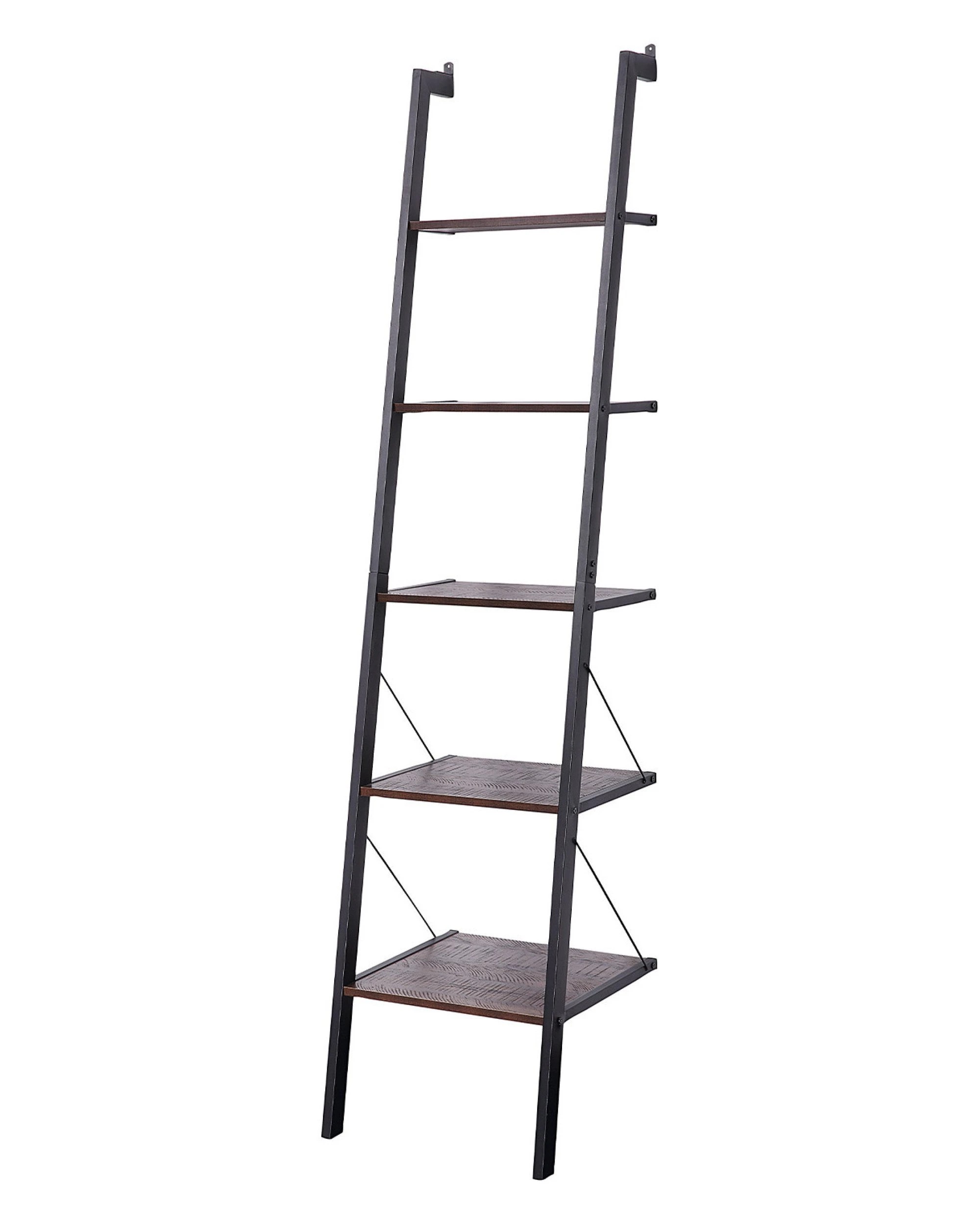 1 Sarantino Amelia 5-tier Ladder Shelf In Walnut, 1 of 10