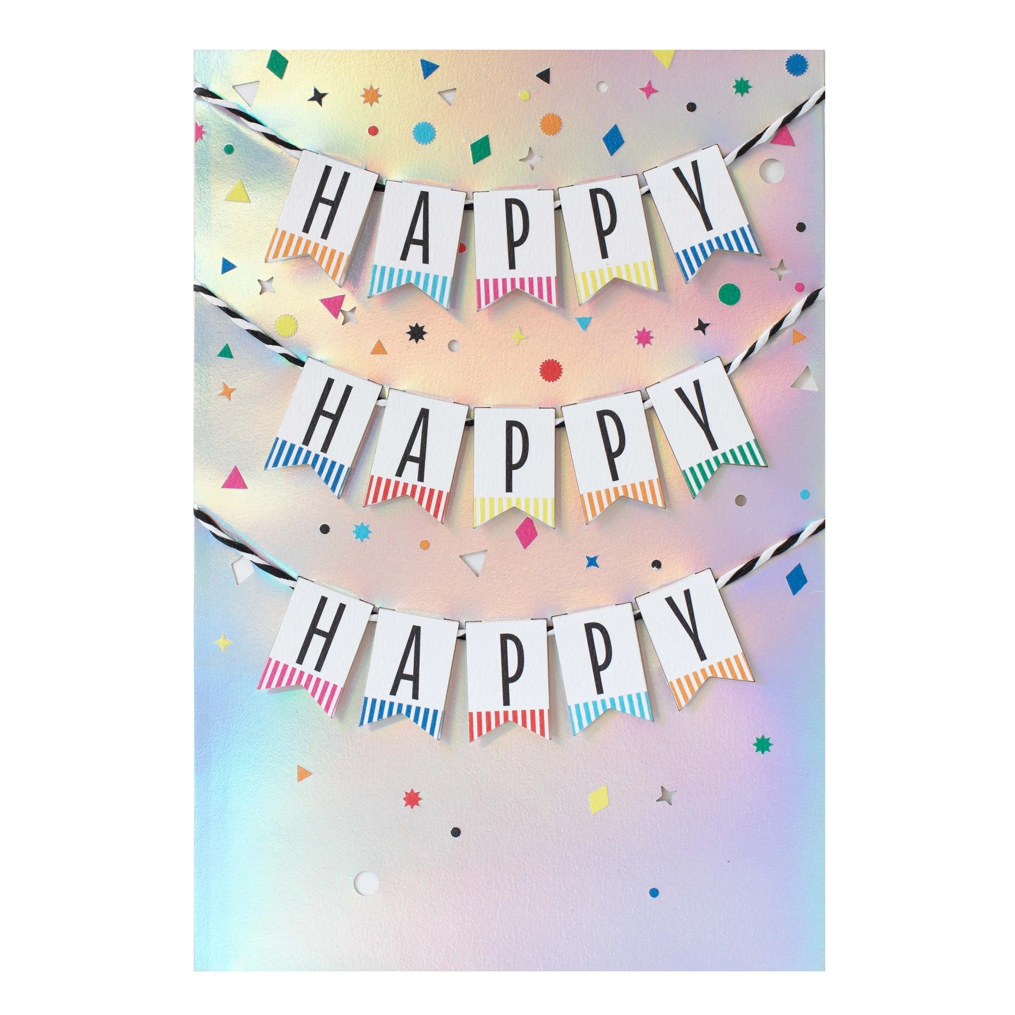 3 Hallmark Signature Birthday Card - Happy Happy Happy, 3 of 3
