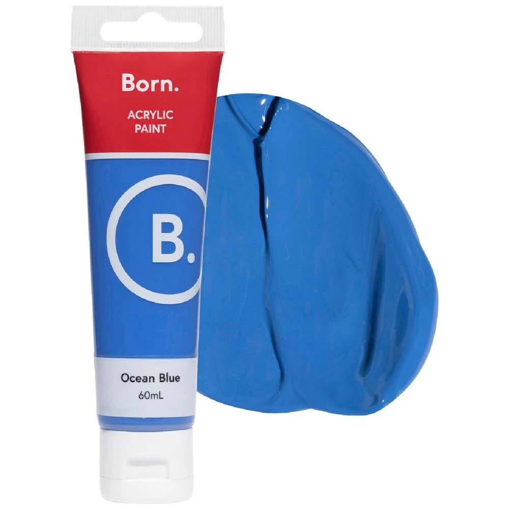 1 Born Acrylic Paint 60mL Ocean Blue, 1 of 3