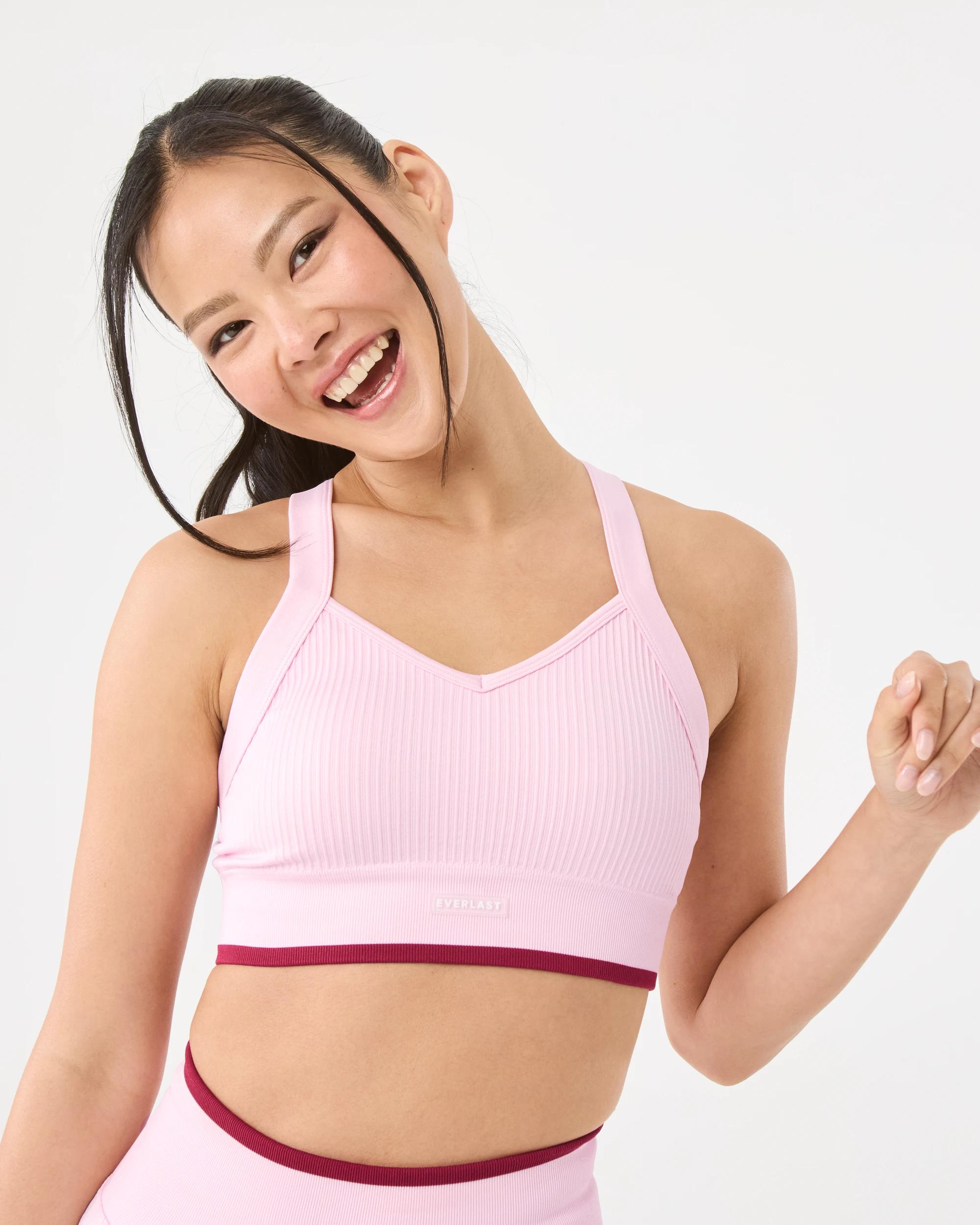 5 Everlast Womens Cross Back Seam Free Crop Top Fairy Flos, 5 of 9