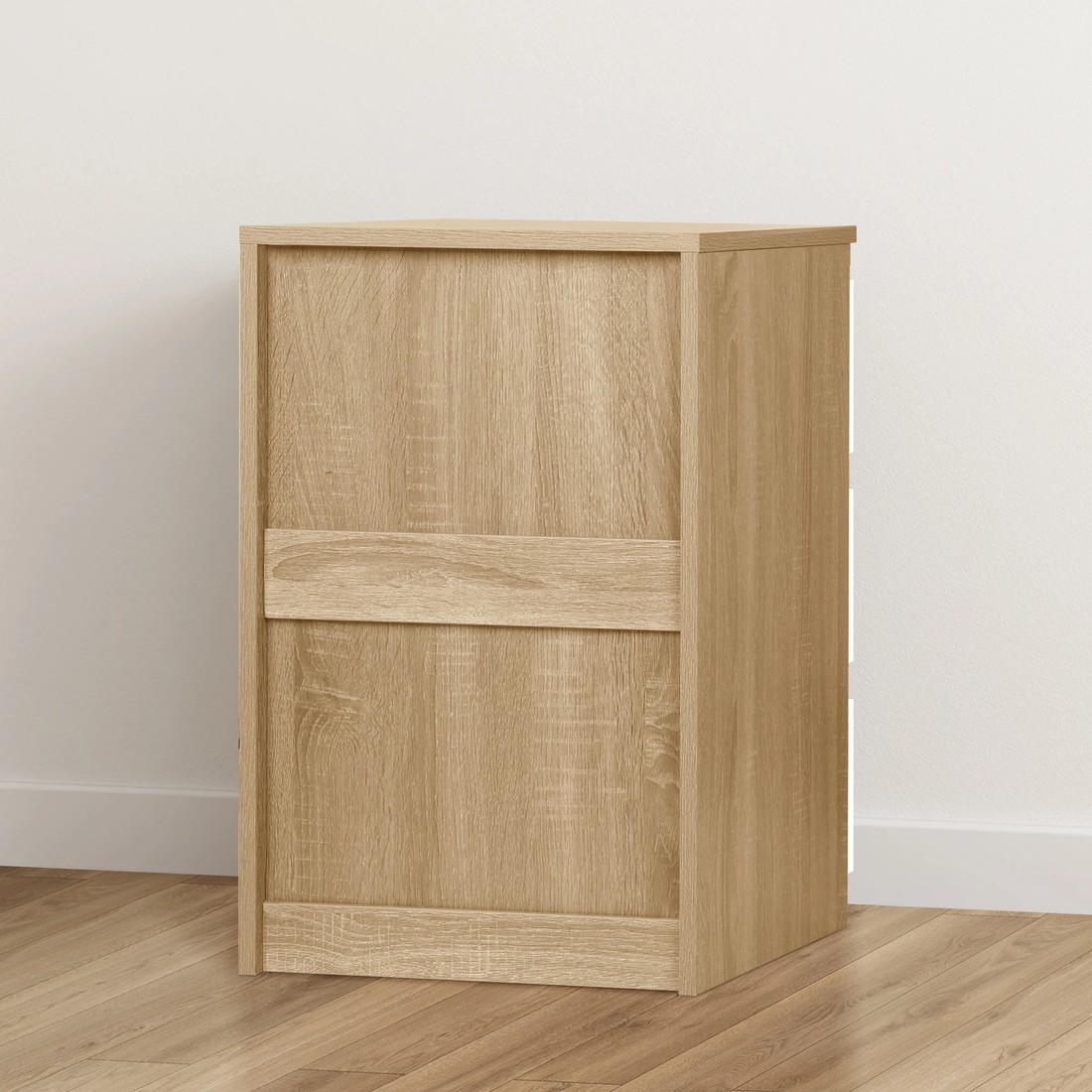 10 Alfordson Bedside Table Nightstand 3 Drawers Side End Table - Wood White, 10 of 10