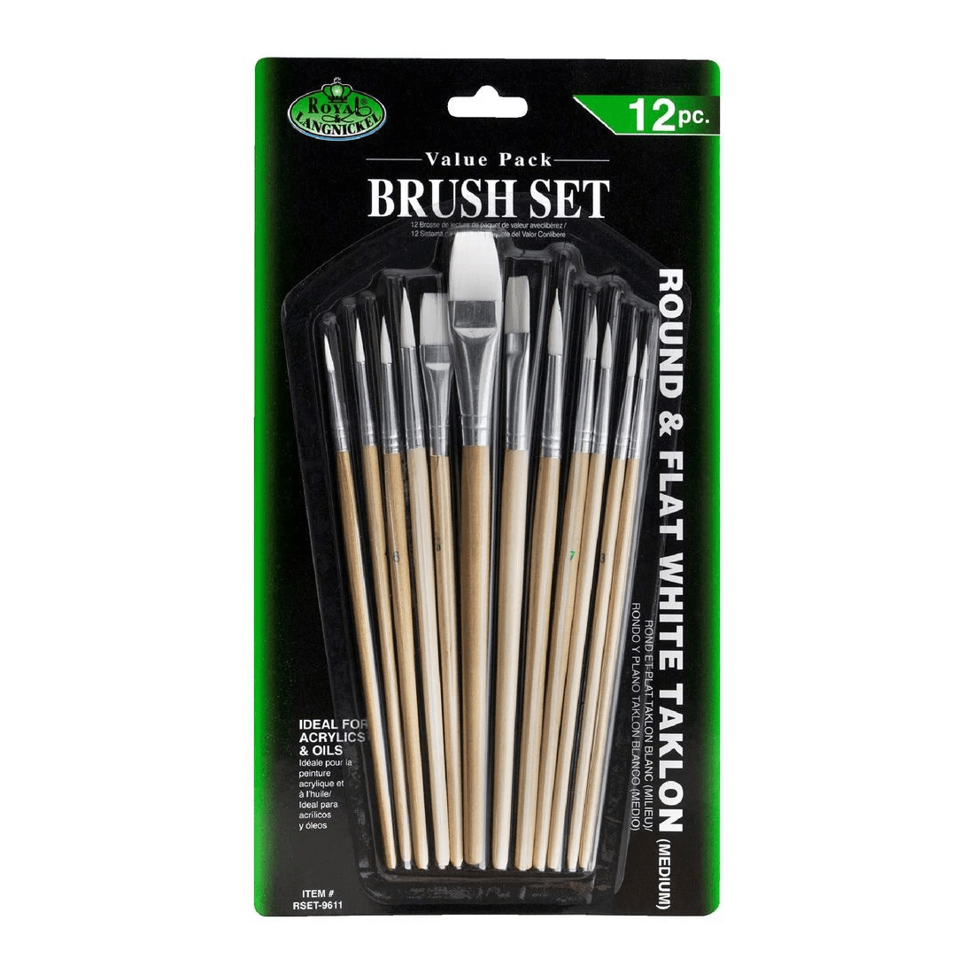 3 Royal & Langnickel Round/Flat Paintbrush Set 12 Pieces, 3 of 3