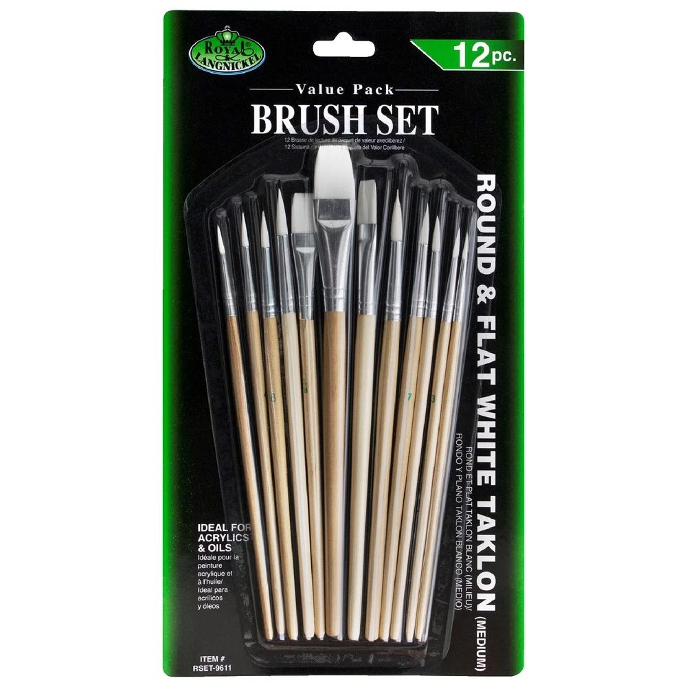 3 Royal & Langnickel Round/Flat Paintbrush Set 12 Pieces, 3 of 3