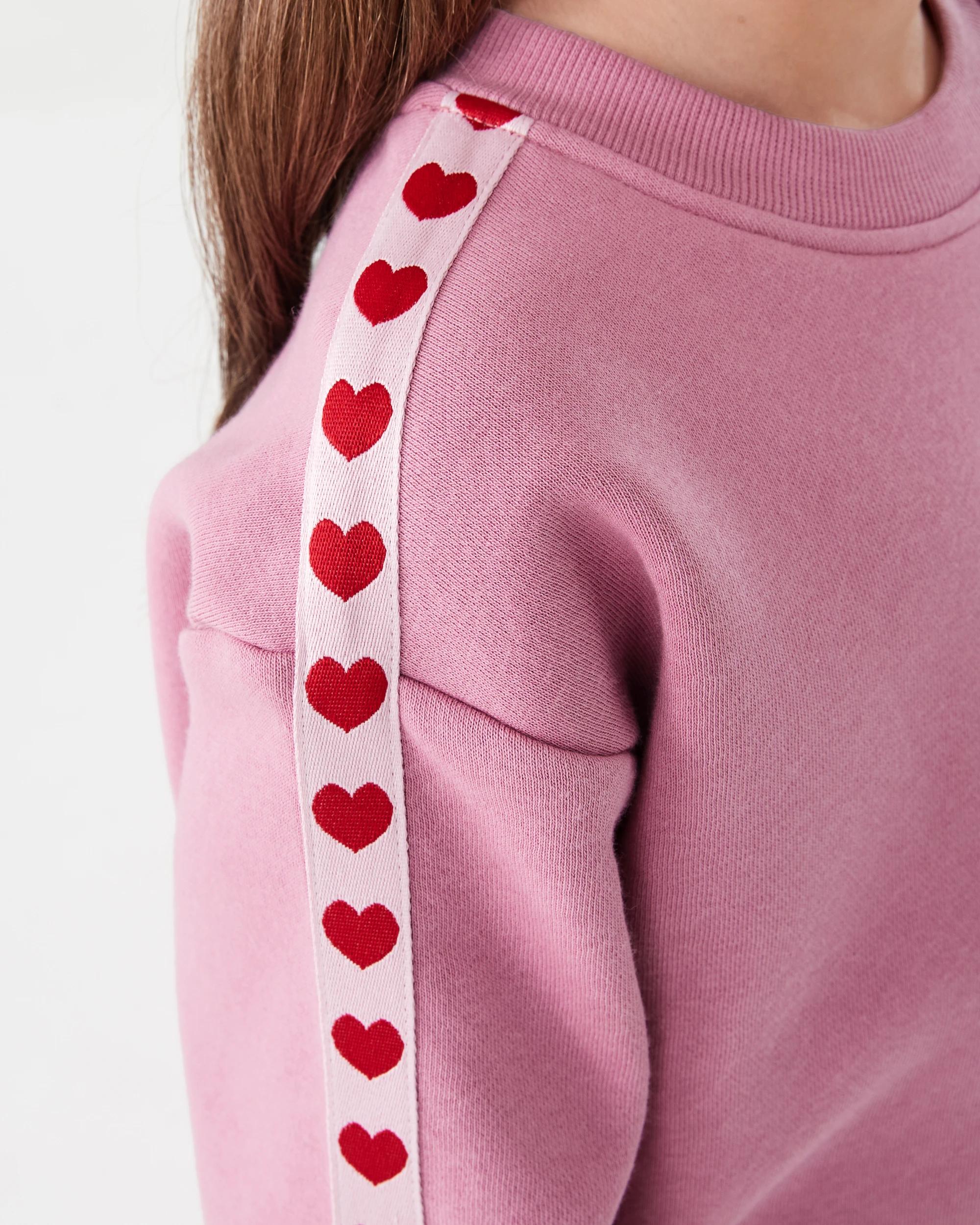 5 Tape Detail Crew Neck Sweatshirt Dust Rose, 5 of 8