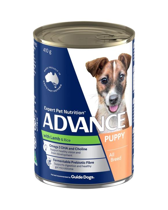 Advance Puppy Plus Growth Wet Dog Food w/ Lamb & Rice 12 x 410g