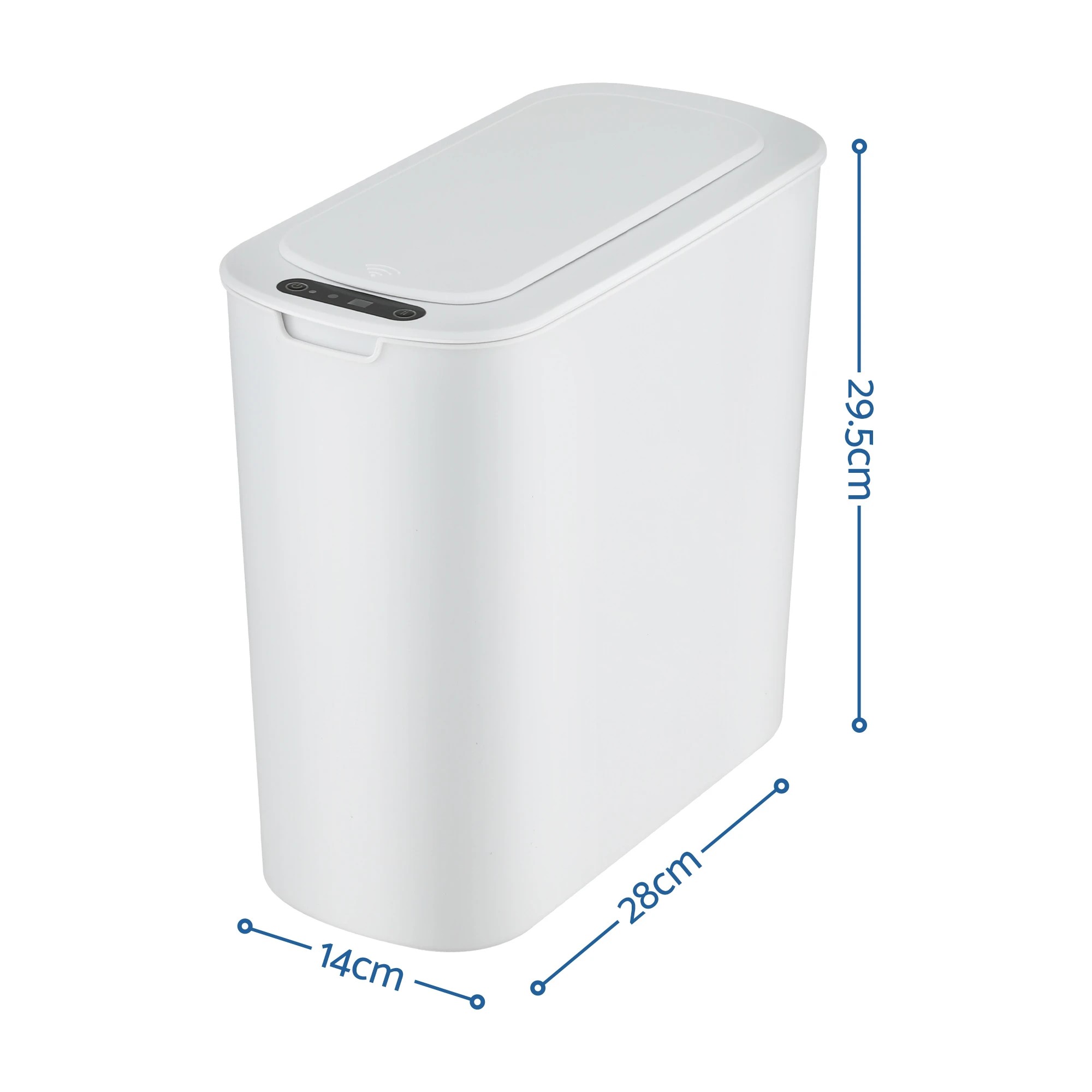 2 Devanti Automatic Trash Bin with Lid 11L Motion Sensor Kitchen Bin Touchless - White, 2 of 7