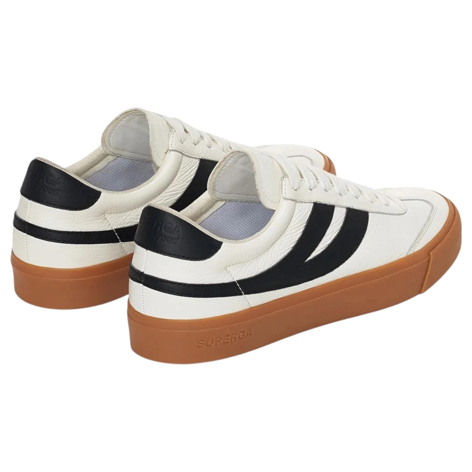 5 Superga Unisex 4834 Clun S Swallow White/ Black Casual Shoes WHITE/BLACK, 5 of 5