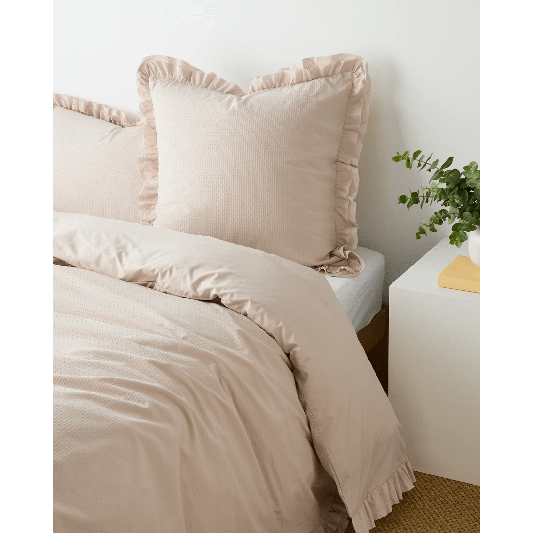 1 Target Australian Cotton Celine Jacquard Double Ruffle European Pillowcase
 - Queen Bed
 - Natural, 1 of 2