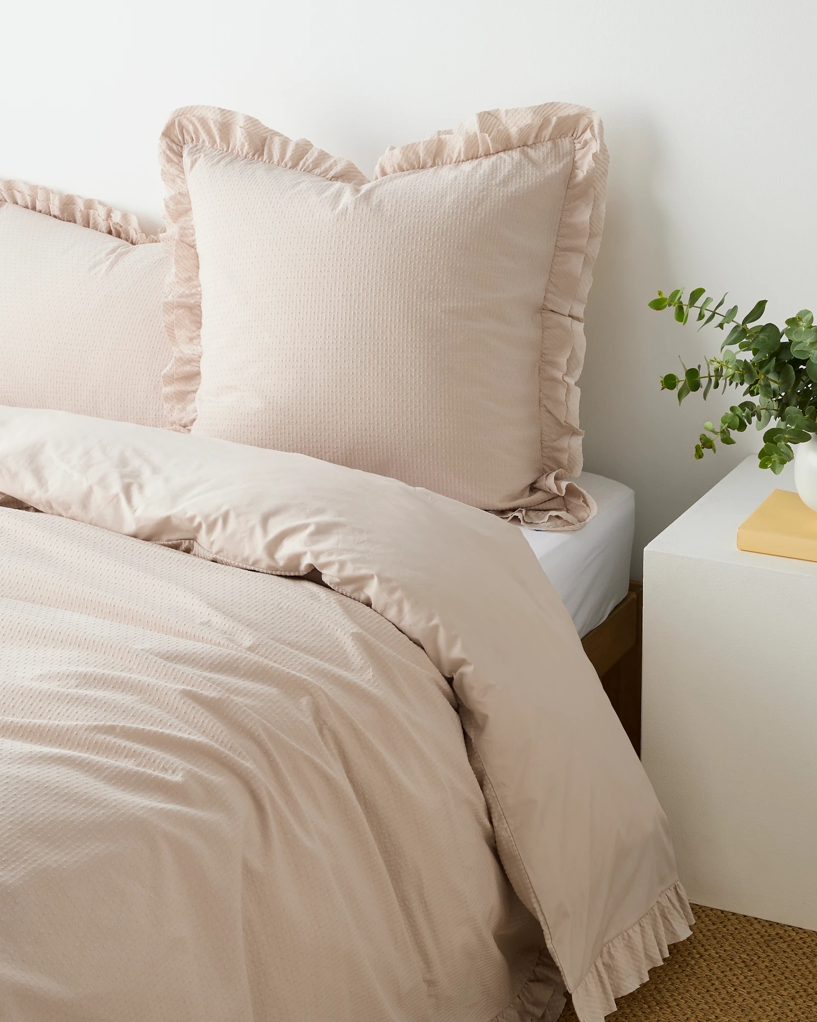 1 Target Australian Cotton Celine Jacquard Double Ruffle European Pillowcase
 - Queen Bed
 - Natural, 1 of 2