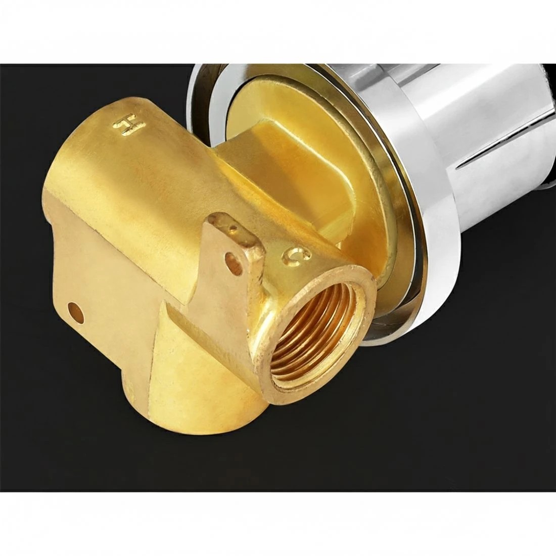 4 Cefito Basin Mixer Wall Tap Round Brass Faucet Shower Bathtub Chrome - Silver, 4 of 4