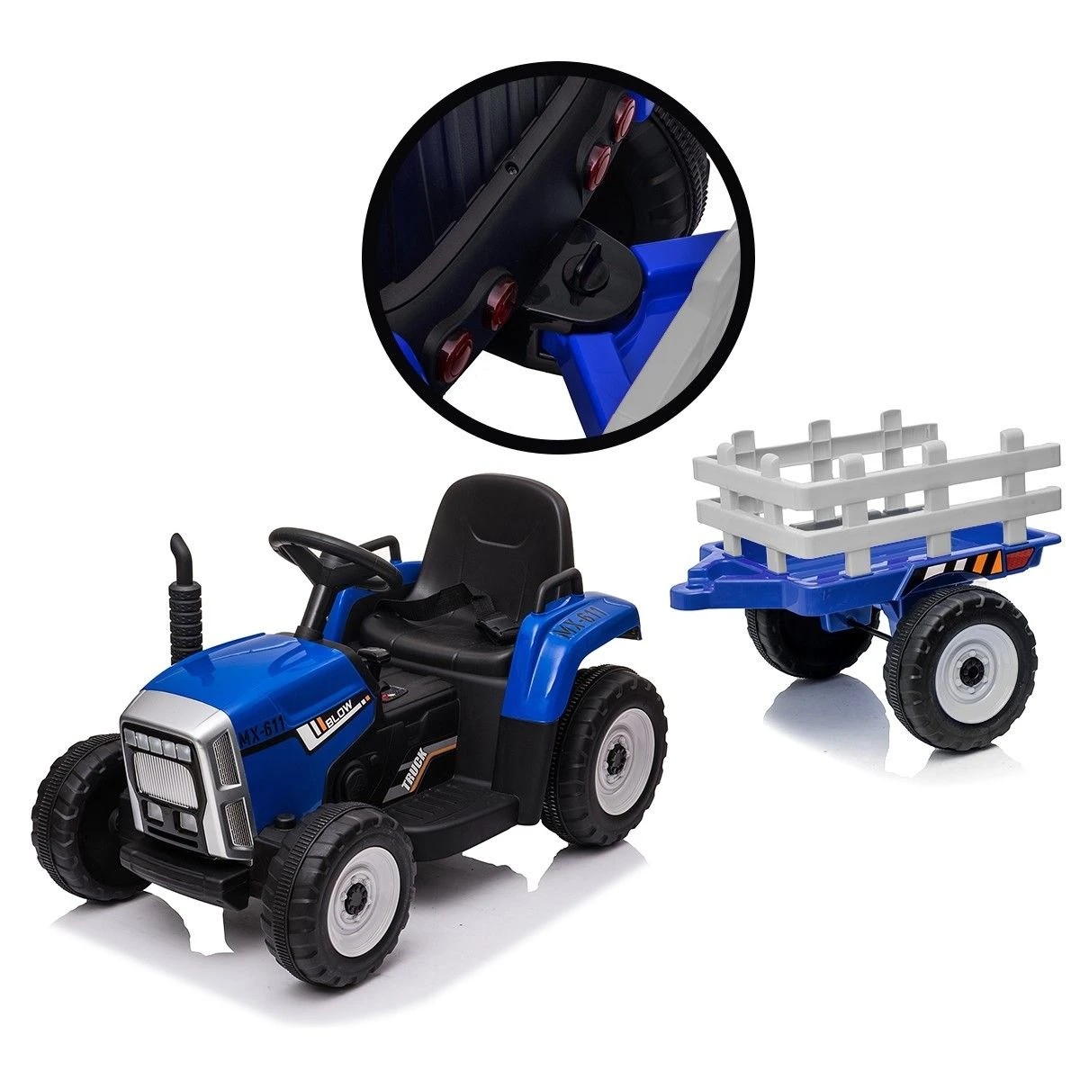 6 AUSWAY Kids Farm Tractor Electric Ride On Toys, 6 of 7