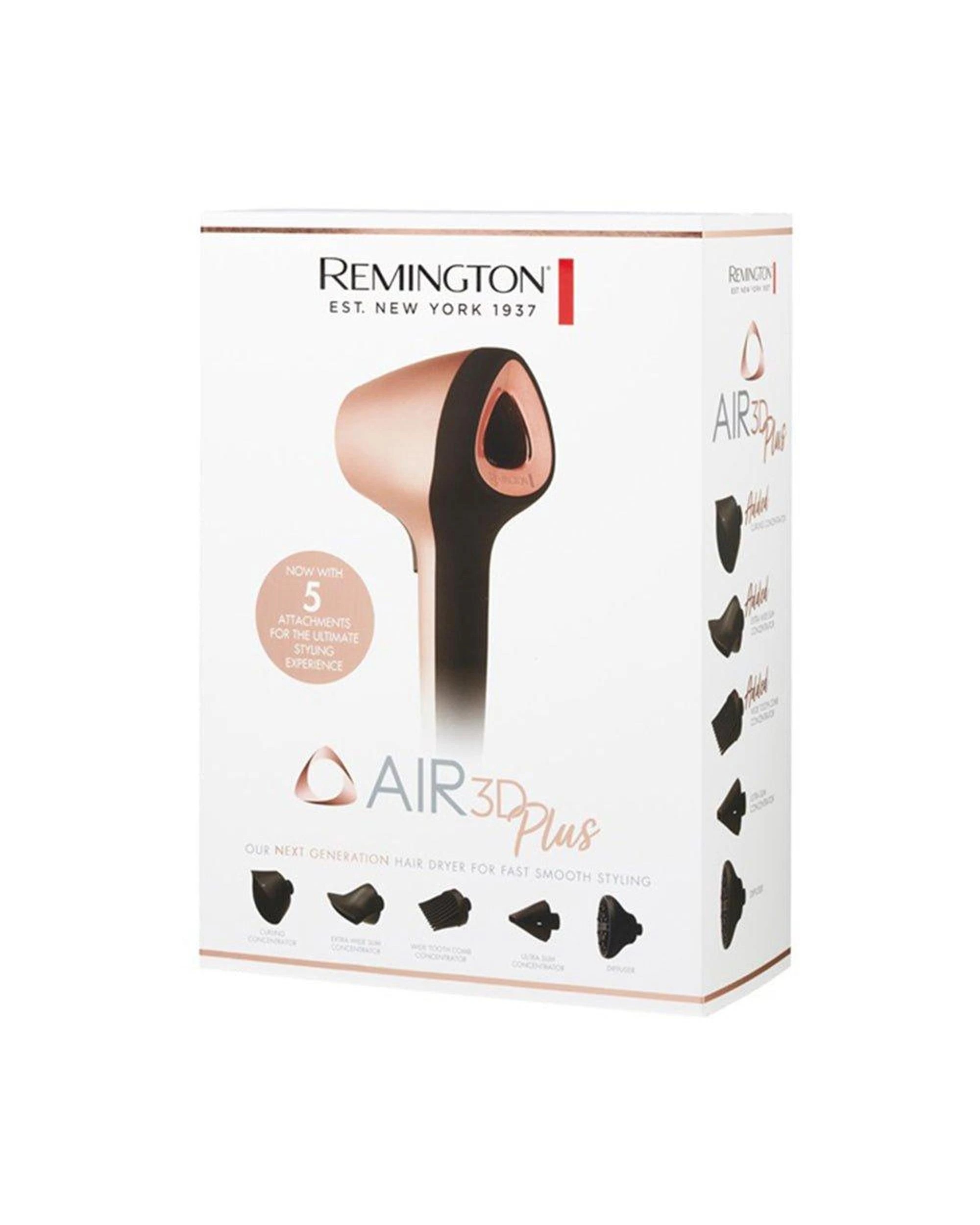 6 Remington Air 3 D  Plus Hair Dryer With 5 Attachments 1800  Watt, 6 of 6