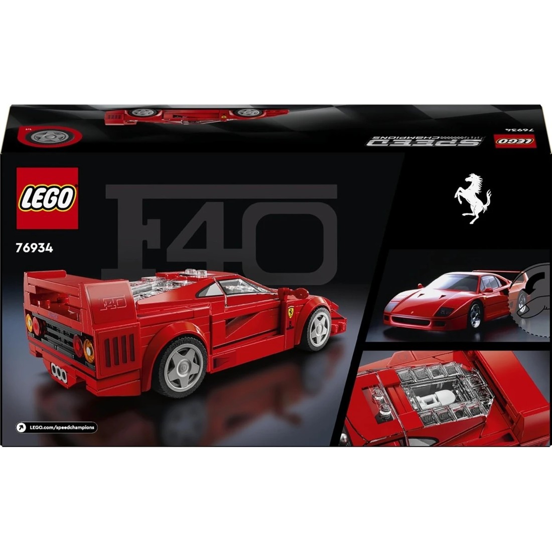10 LEGO Speed Champions Ferrari F40 Supercar Vehicle 76934, 10 of 10