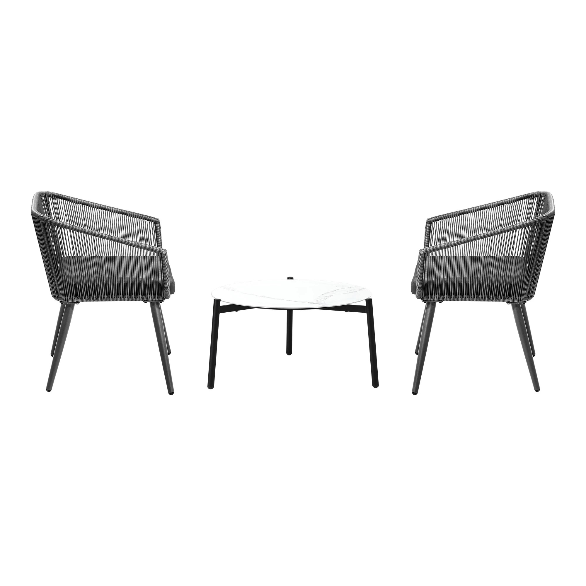 6 Livsip Outdoor Lounge Setting Furniture 3 Piece Patio Set - Multi, 6 of 9