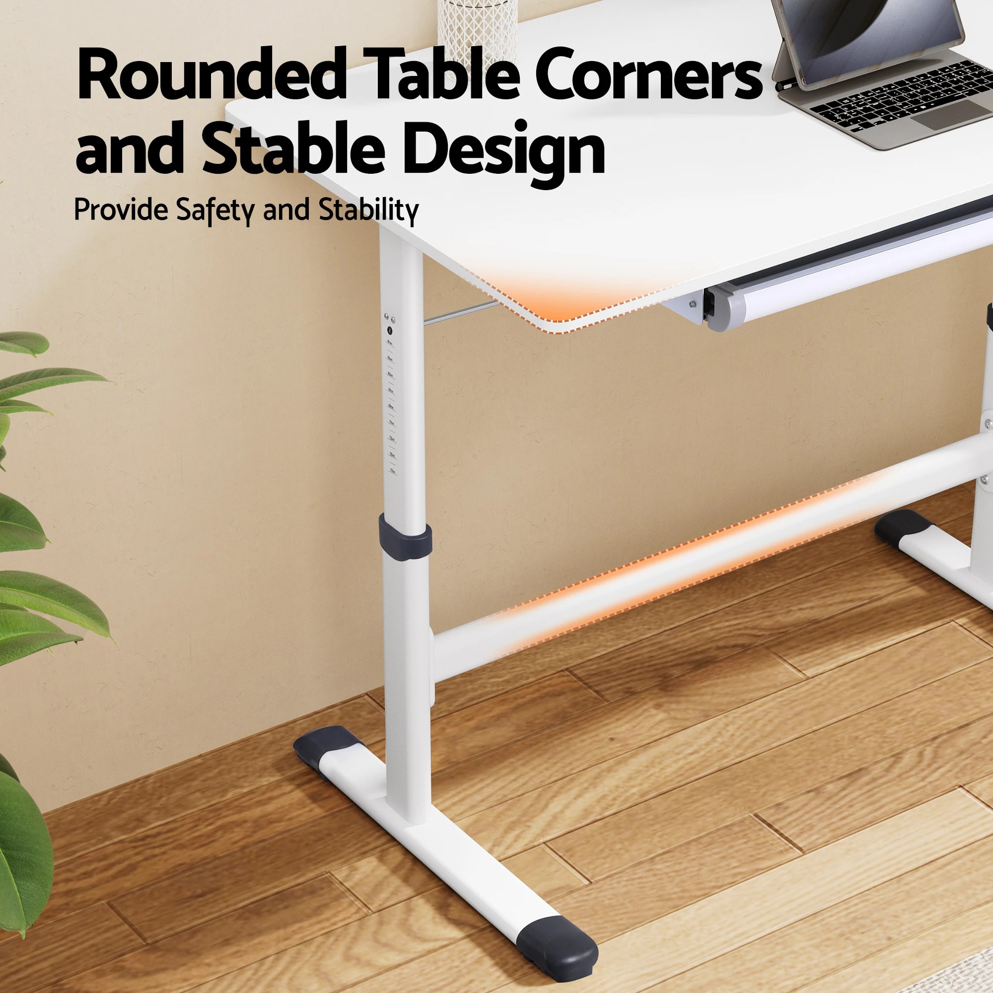 8 Artiss Standing Desk Height Adjustable Workstation Computer Desks Study 100CM - White, 8 of 8