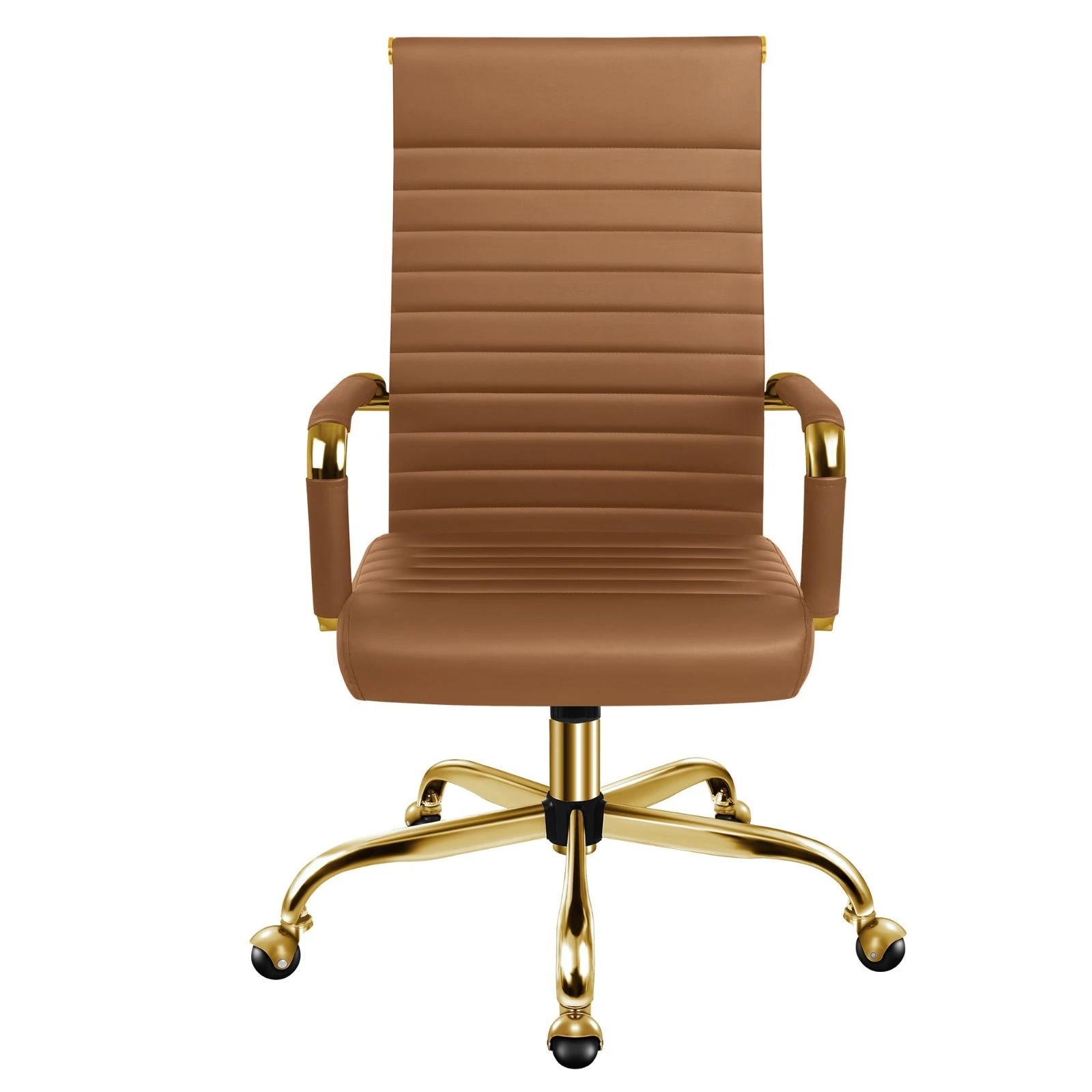 6 Alfordson Office Chair Padded Seat Ergonomic Executive Computer Study Gaming - Brown, 6 of 10