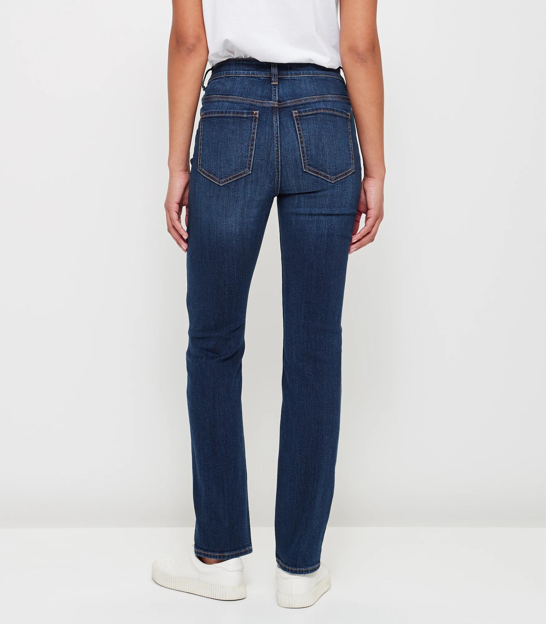 4 Target Alexa Straight High Rise Full Length Denim Jeans DARK BLUE WASH, 4 of 6